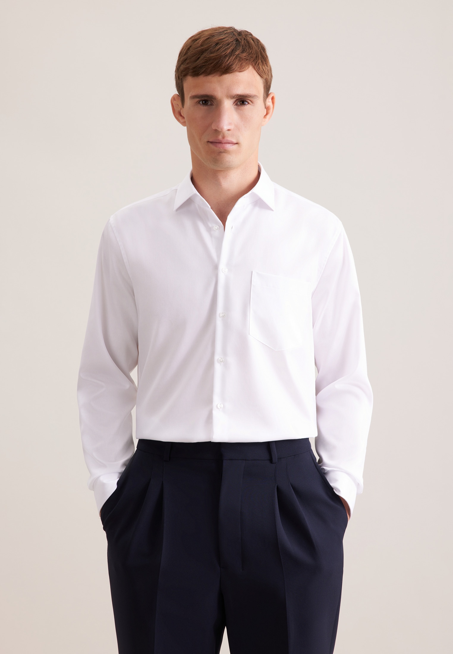 seidensticker Businesshemd »Schwarze Rose« Regular 1/1 Extra lang Kentkragen Uni