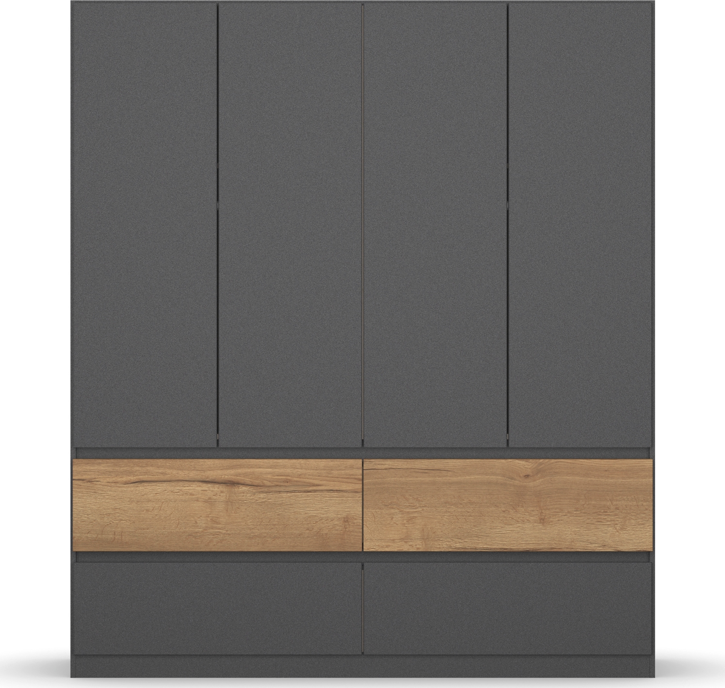rauch Armoire à portes battantes »Winnipeg« façade sans poignée, tiroirs avec rainure de préhension, aussi avec éclairage