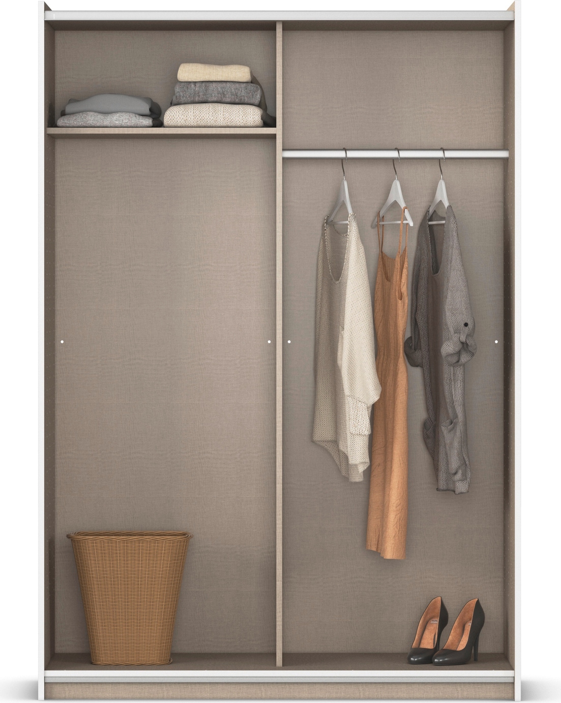 GOODproduct Schwebetürenschrank »PAULLY Schlafzimmerschrank Garderobe  Preiskracher« Kleiderschrank Breite 131 cm Bestseller MADE IN GERMANY