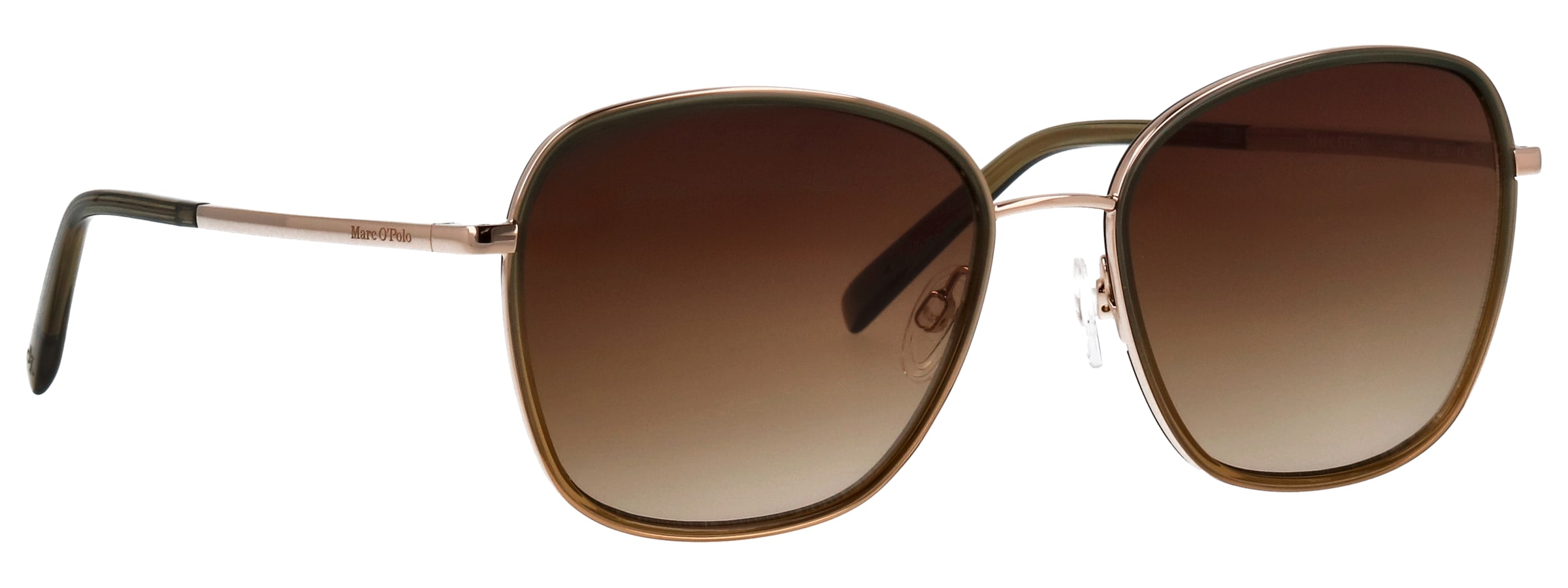 Marc O'Polo Lunettes de soleil »Modell 508000« Forme Butterfly, inscription logo sur branche, monture combinée