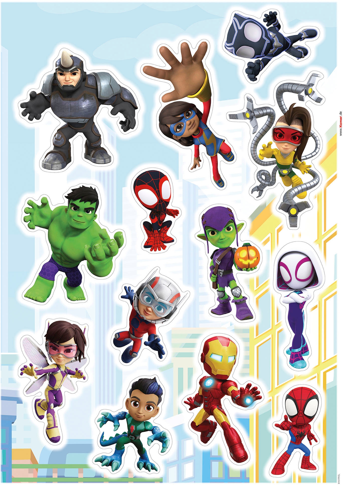 Komar Autocollant mural »Spidey and Friends - Grösse 50 x 70 cm« selbstklebend, Wandsticker, Kinderzimmer