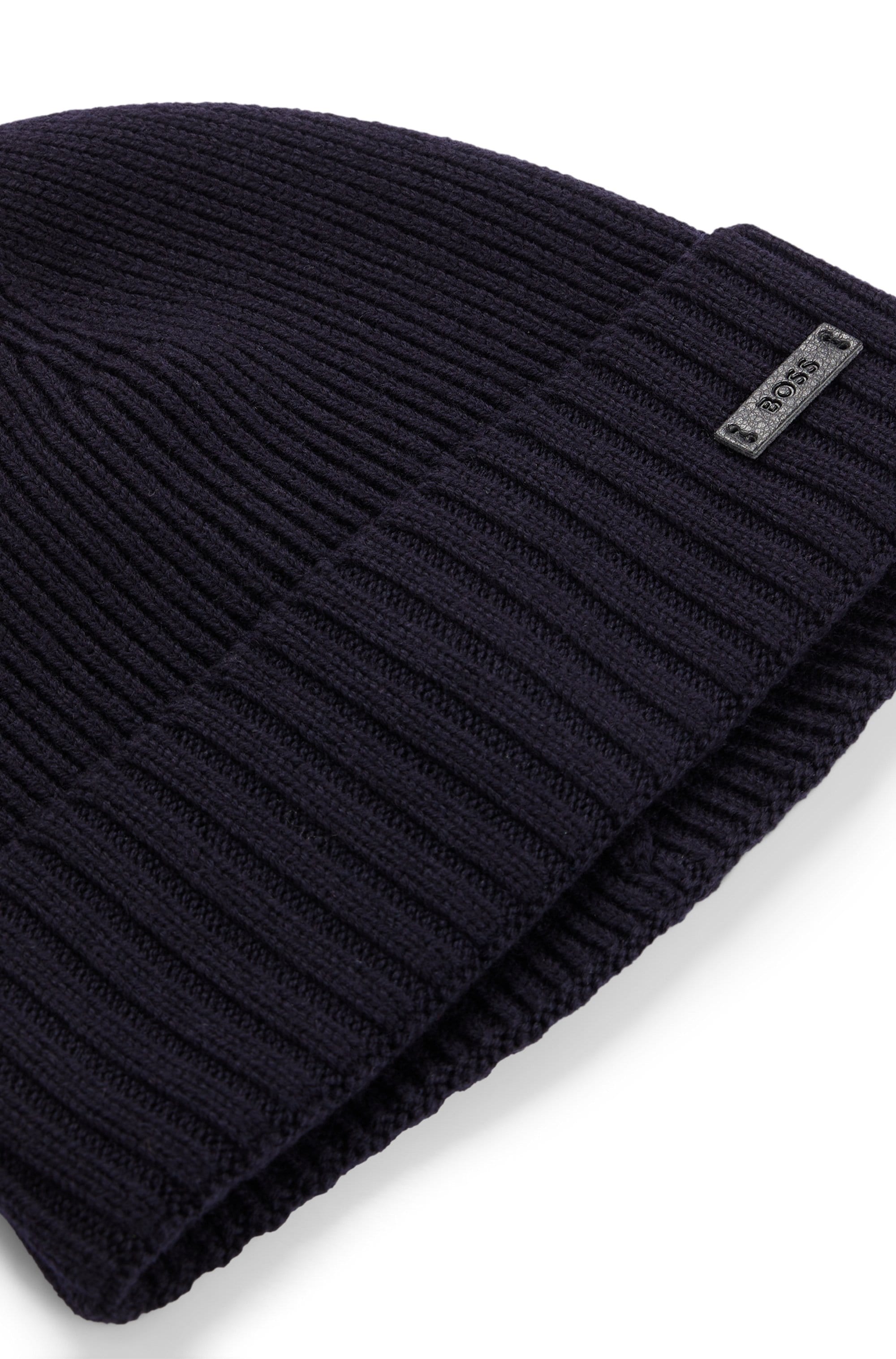 BOSS Beanie »Fati« aus Rippenstrick