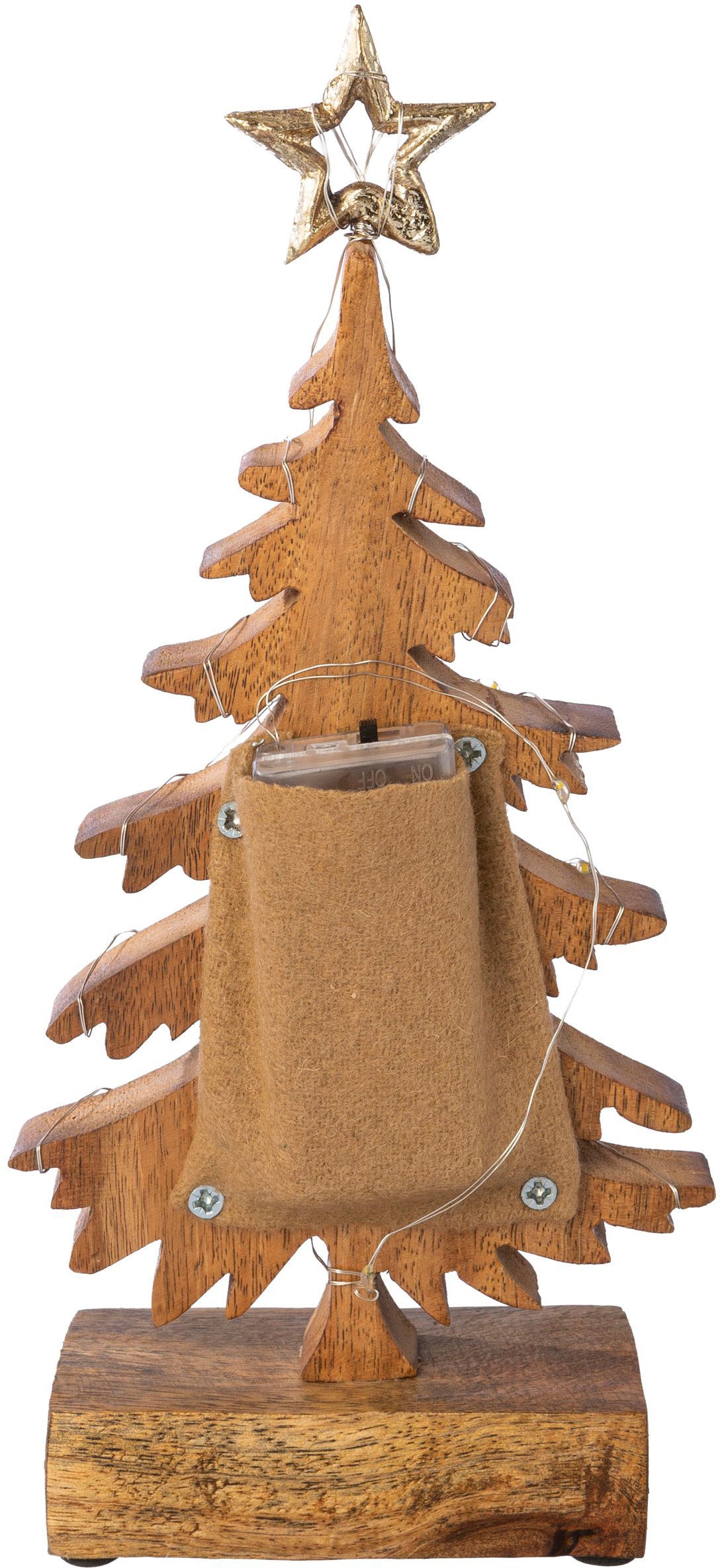 Creativ deco Figurine de décoration »LUMEN, Deko-Objekt Tannenbaum« Weihnachtsdeko, Batteriebetrieb