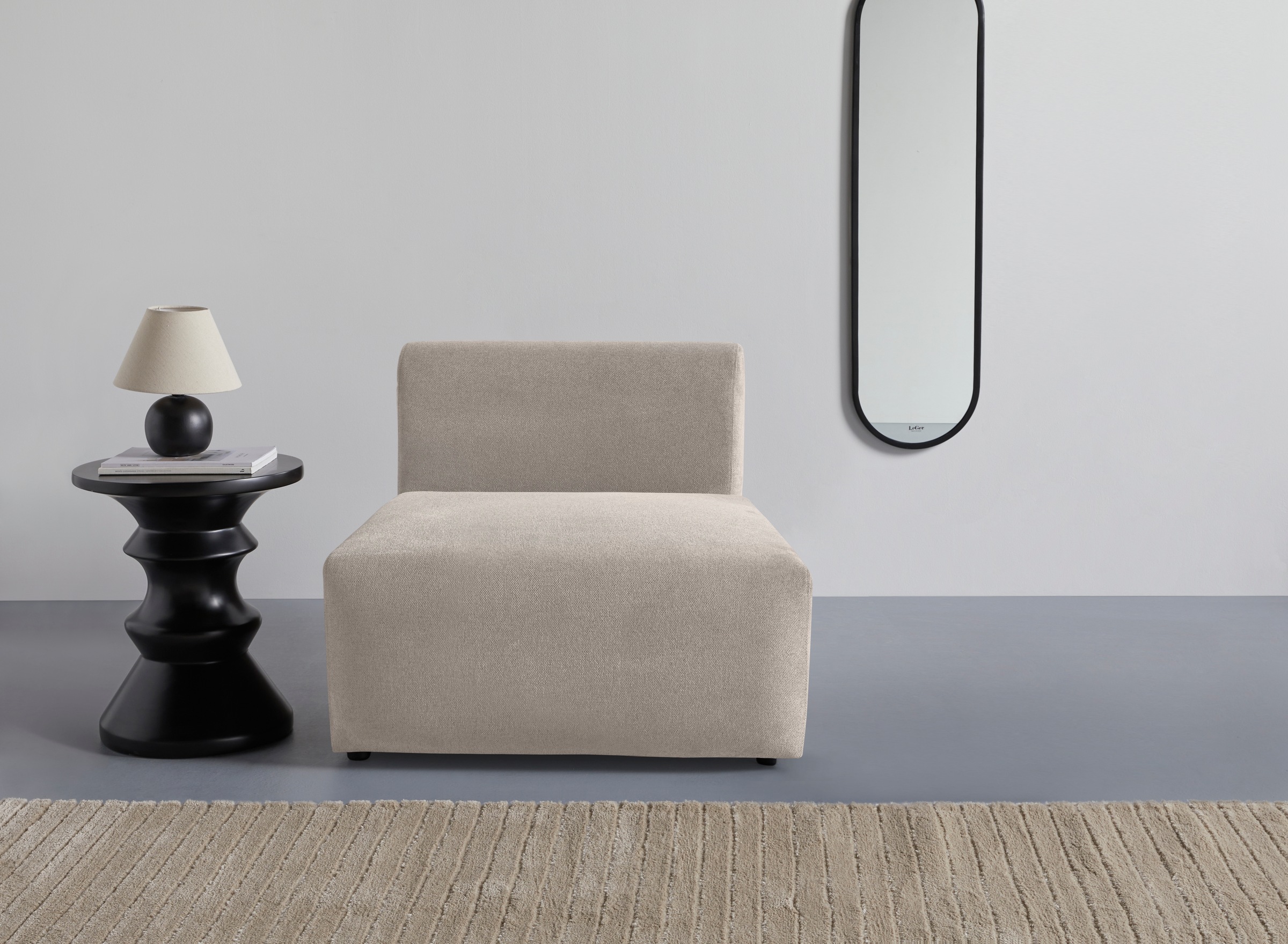 LeGer Home by Lena Gercke Fauteuil »LYZA Sofa-Mittelelement, Masse B/T/H: 76/96/74 cm« utilisable en module ou séparément, pour composition individuelle