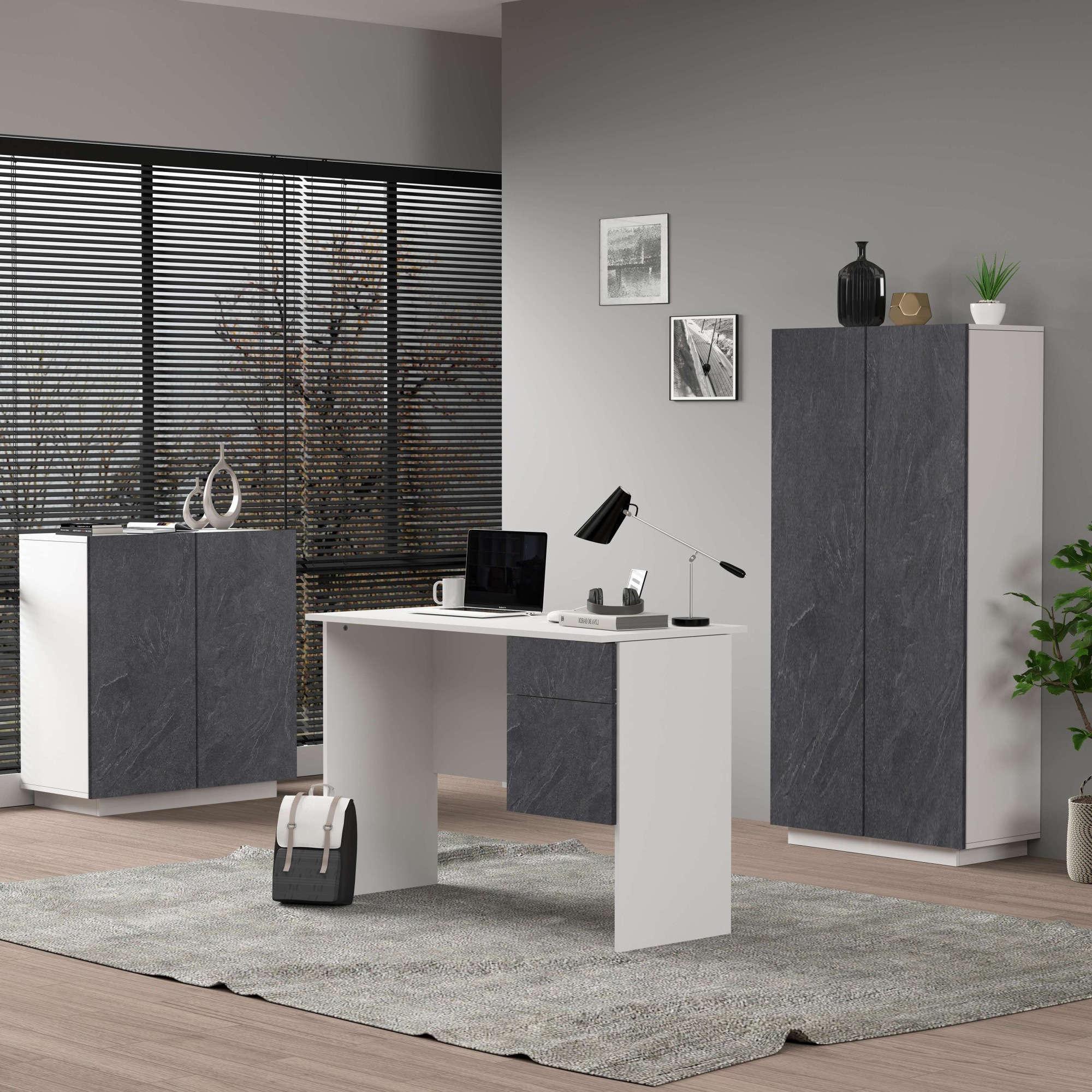 Home affaire Aktenschrank »Coro, Mehrzweckschrank, Büroschrank mit 2 Türen« & verstellbare Einlegeböden, Höhe 86 oder 166 cm, Made in Italy