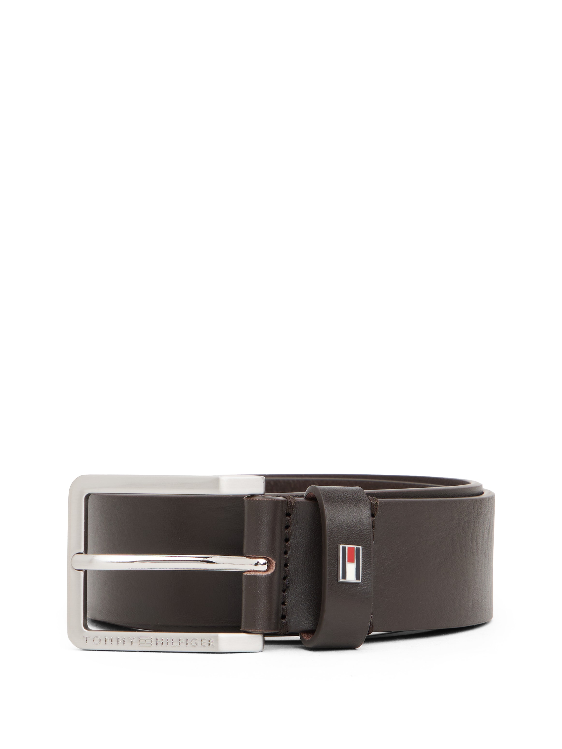 Tommy Hilfiger Ceinture en cuir »OLIVIER 3,5 cm breit« Avec drapeau en émail, largeur : 3,5cm