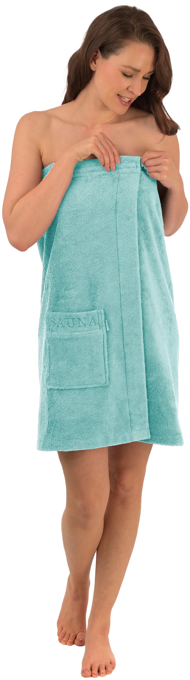 Wewo fashion Kilt »9539T, ideal für Sauna & Spa, Hotelbademantel, Morgenmantel« 1 cuis schlingenfest