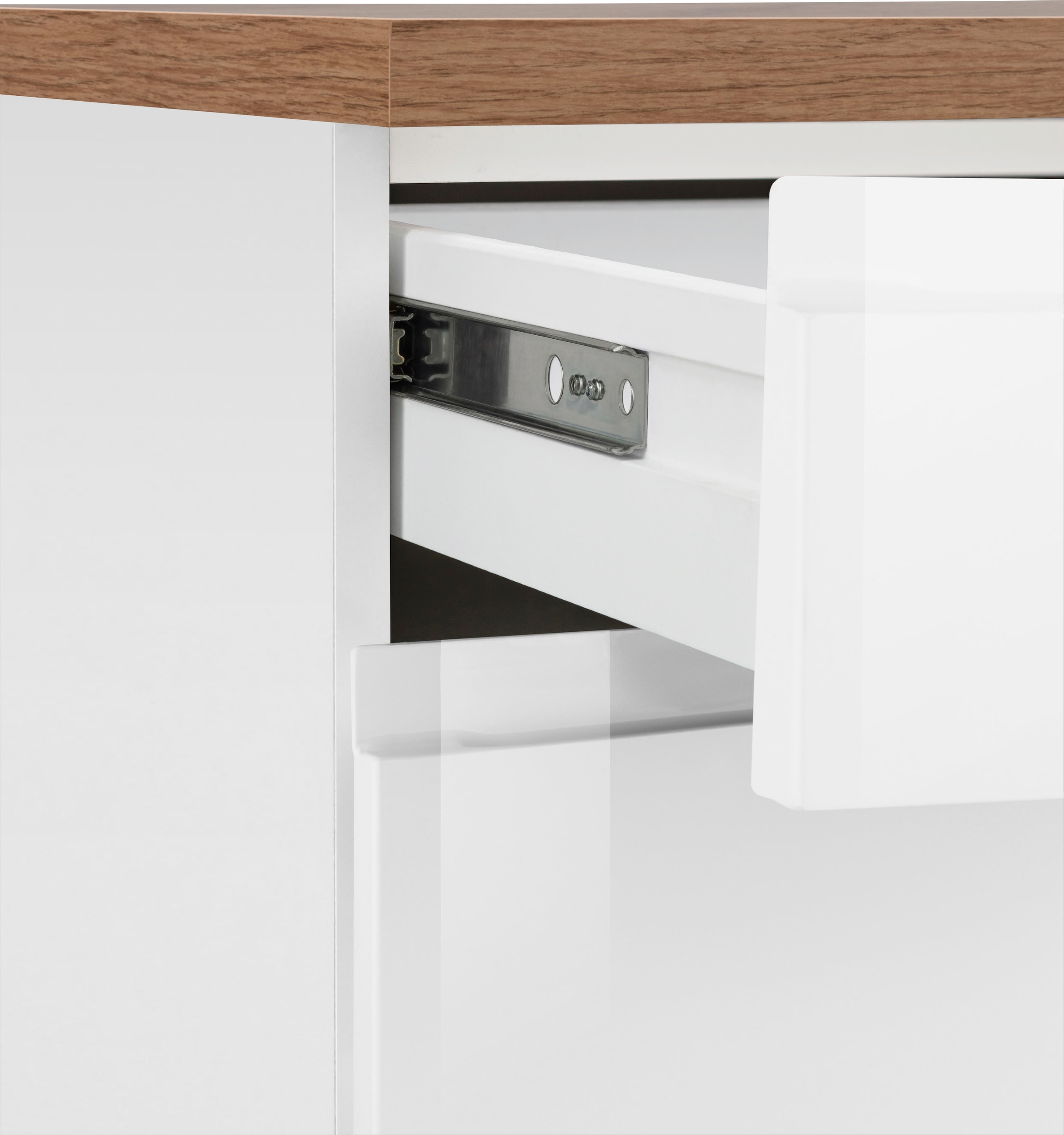 KOCHSTATION Kitchenette »KS-Virginia,neu in verbesserter Ausführung« plan de travail épaisseur 38 mm, rangement, fermeture douce,  Largeur 290, fonction Soft-Close, sans appareils électriques