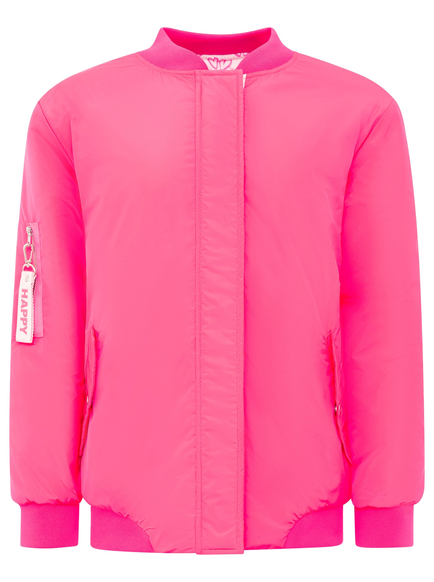 Zwillingsherz Bomberjacke »"Happy"« ohne Kapuze verdeckter Reissveschluss, Taschen
