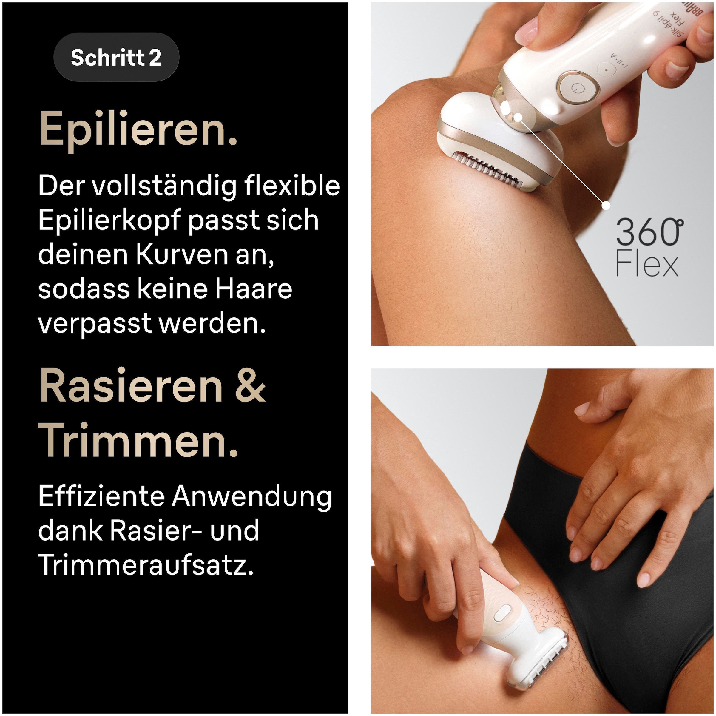 Braun Épilateur »Silk-épil Flex SkinSpa 9 SES9-481 3D (Modell 2026) 9-681 (Modell 2025)« Ensemble tout-en-un, épilateur FaceSpa & mini-rasoir pour le visage