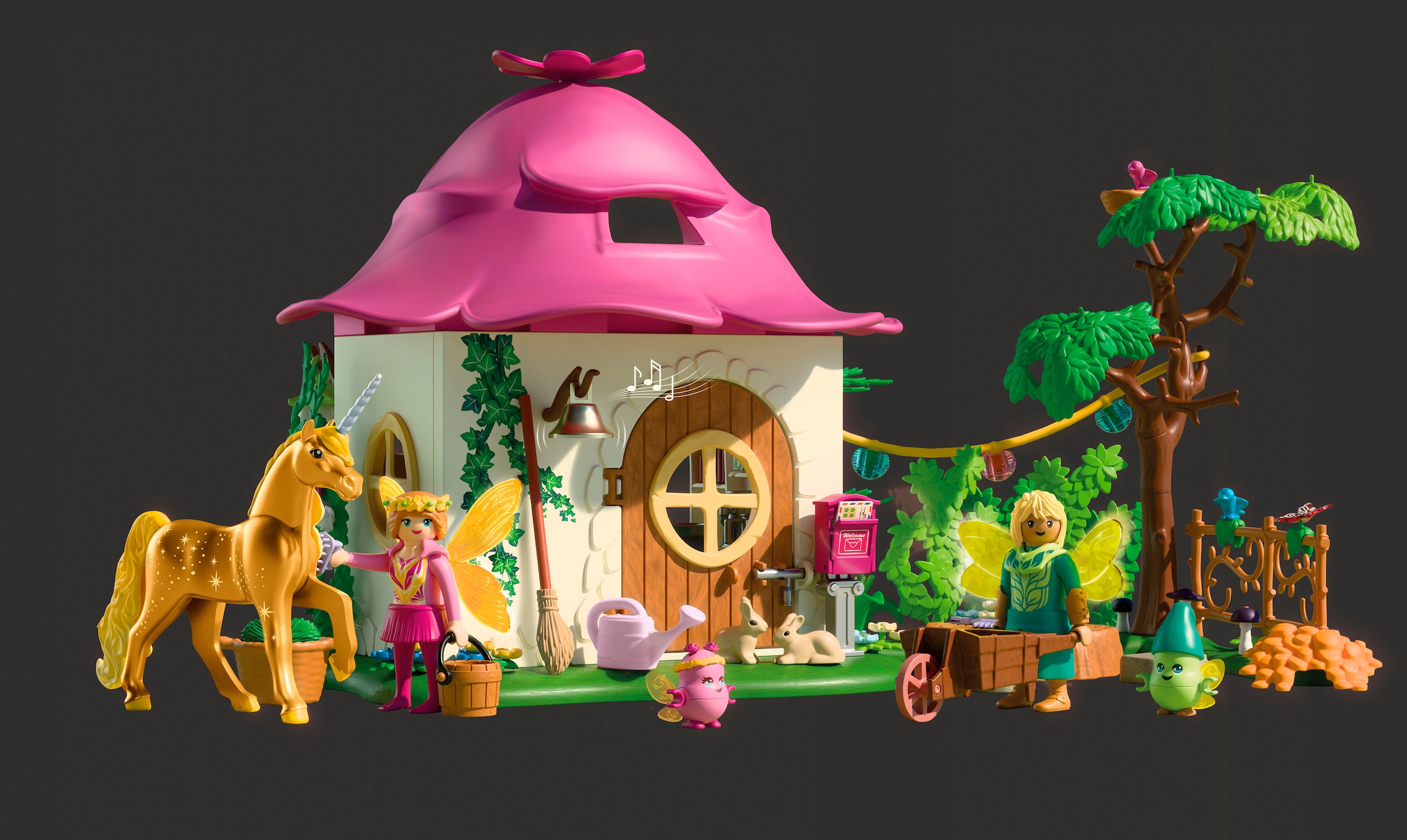 Playmobil® Jeu de construction »Gemütliches Feenzuhause mit Goldeinhorn und Stall (71838)« Princess Magic; Made in Germany