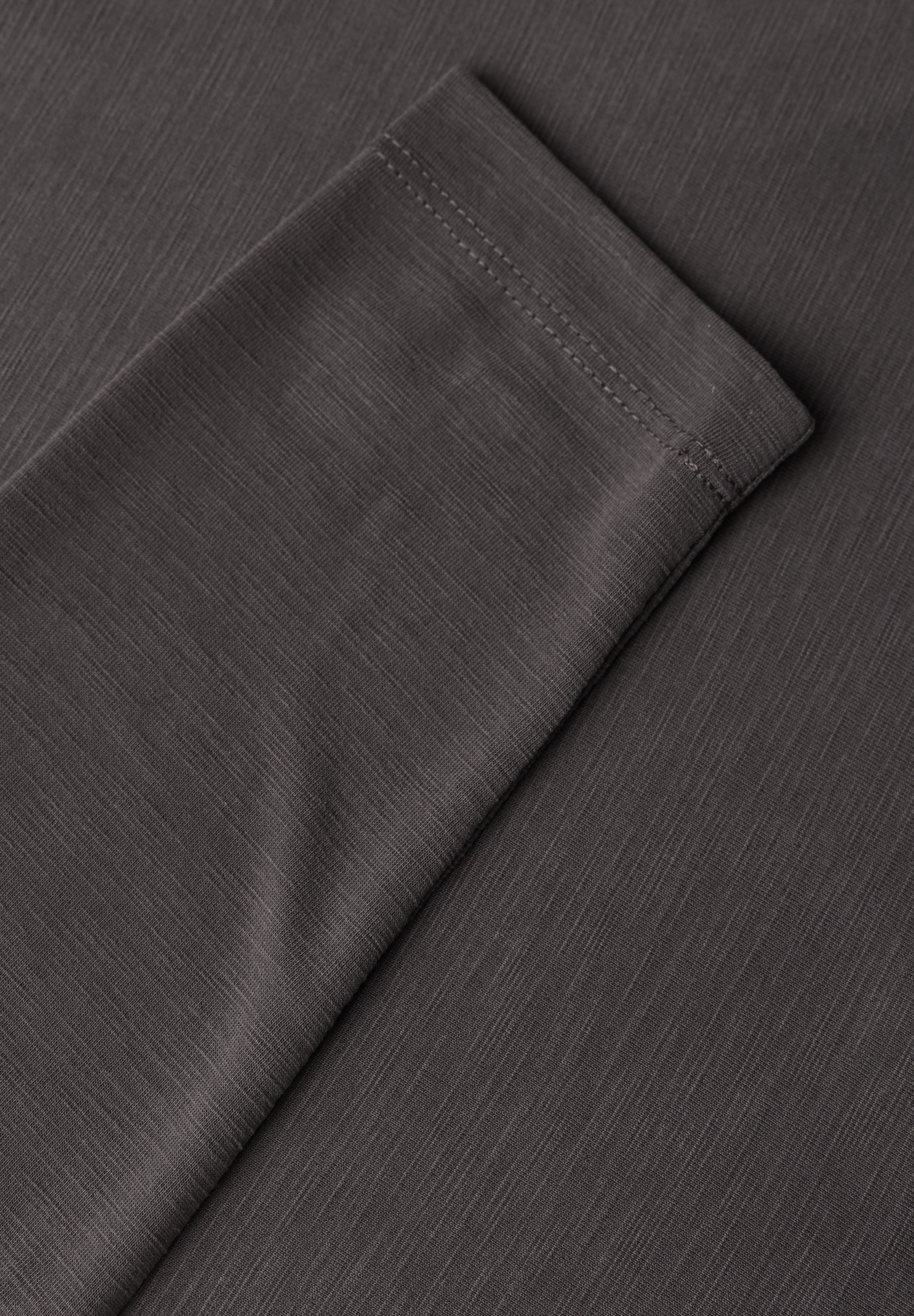 STREET ONE T-shirt cascade Silk-Look Shirt mit Wasserfall-Front