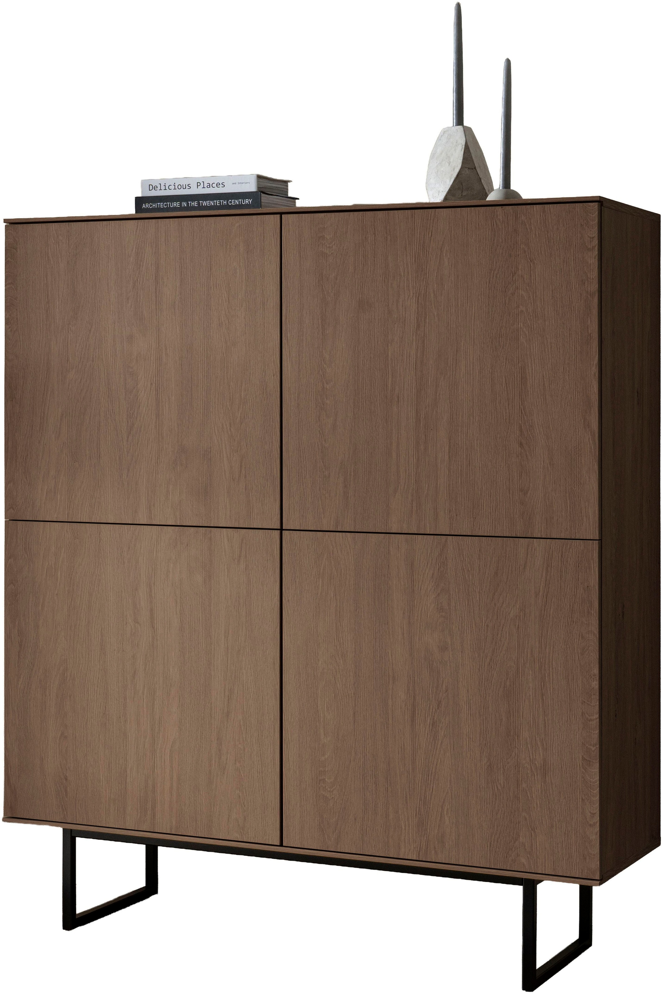 Home affaire Buffet haut »Lund, moderner Schrank, Kommode mit Kufengestell« surface supérieure visuellement fine, aspect haut de gamme, espace de rangement suffisant