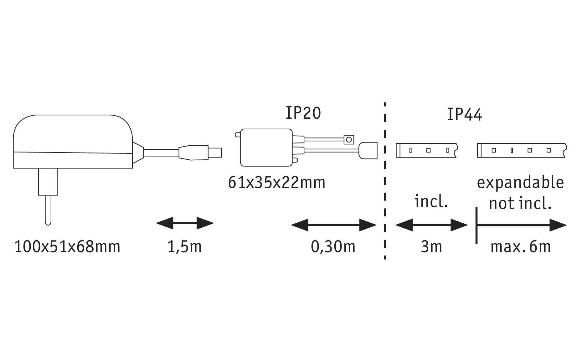 Paulmann LED-Streifen »MaxLED 250 RGBW« 90 Stk.-flammig