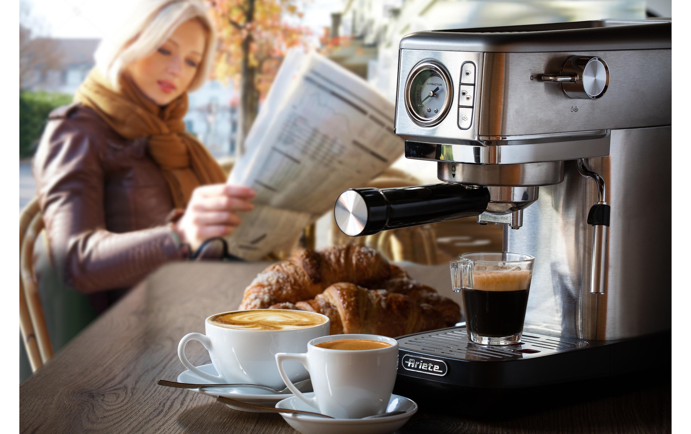   Machine à café à porte-filtre »ARI-1381« Leistungsaufnahme Betrieb: 1300W
