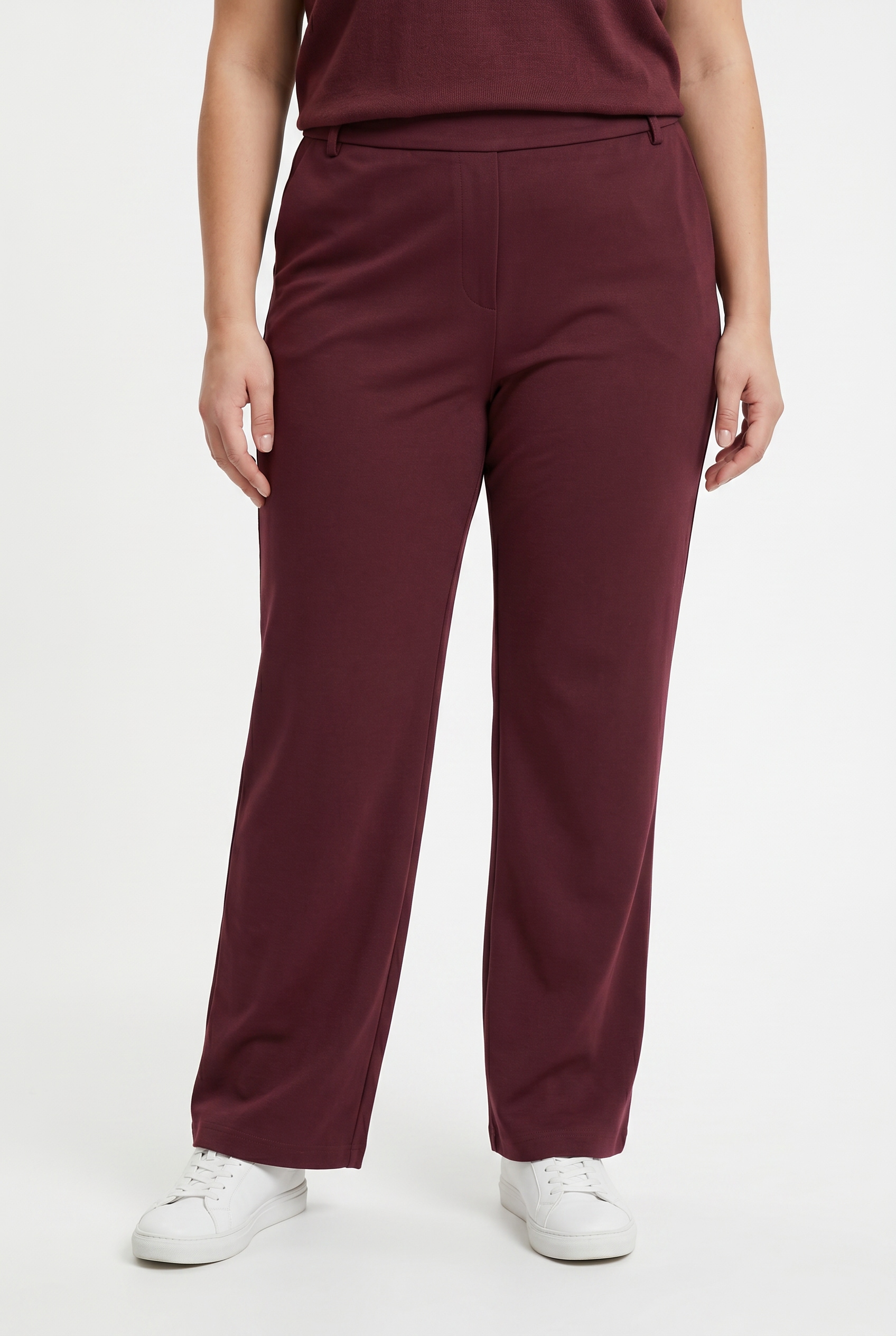 ONLY CARMAKOMA Pantalon de costume »CARGOLDTRASH LIFE MW STRAIGHT PANT NOOS«  Mélange viscose, taille normale