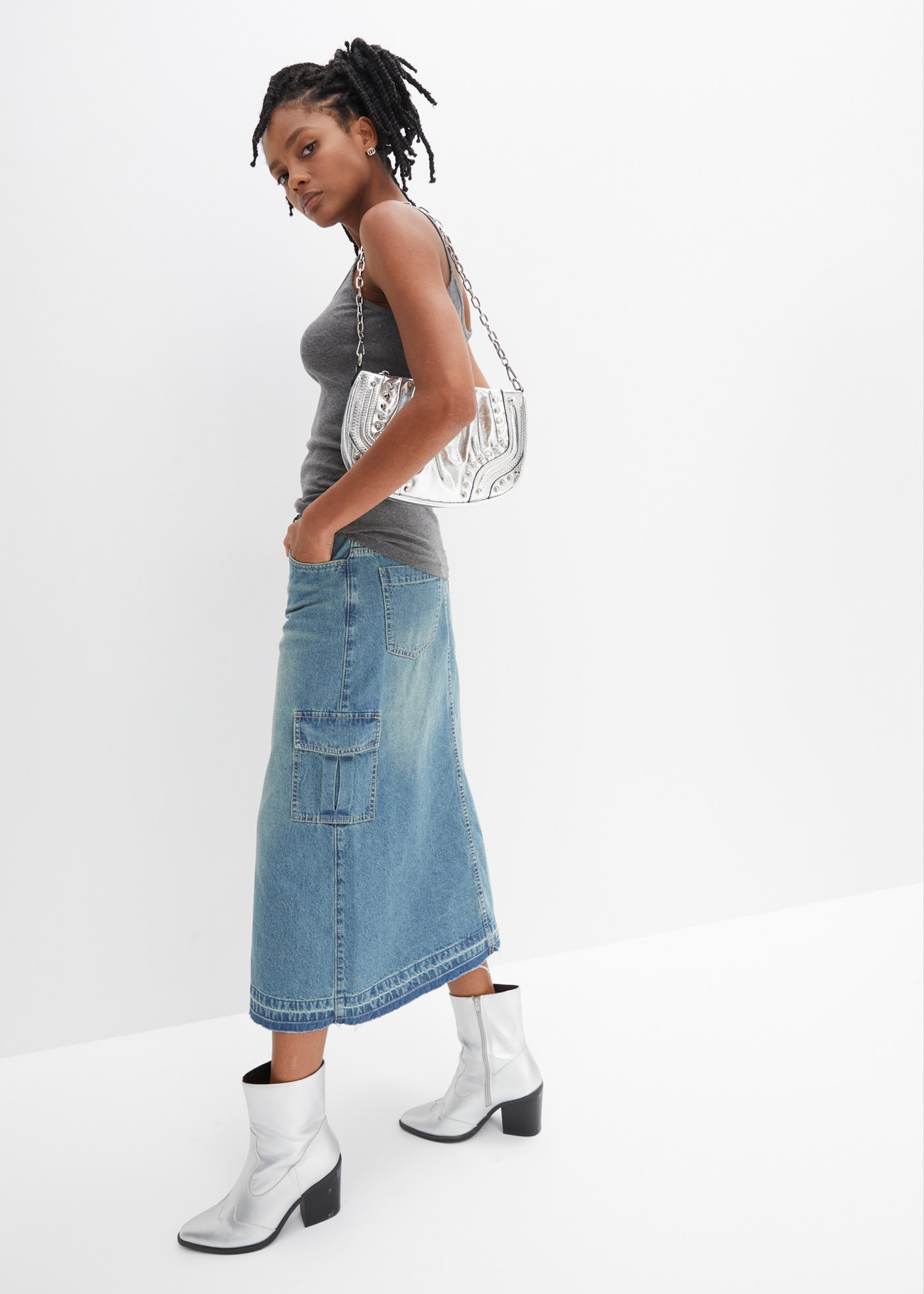 bonprix Top à bretelles spaghetti »Spaghettiträger-Top aus reiner Baumwolle, 2er Pack« Packung, 2, 2 cuis figurbetonte Slim-Fit-Passform, ärmelloses Design, in Rippware-Optik