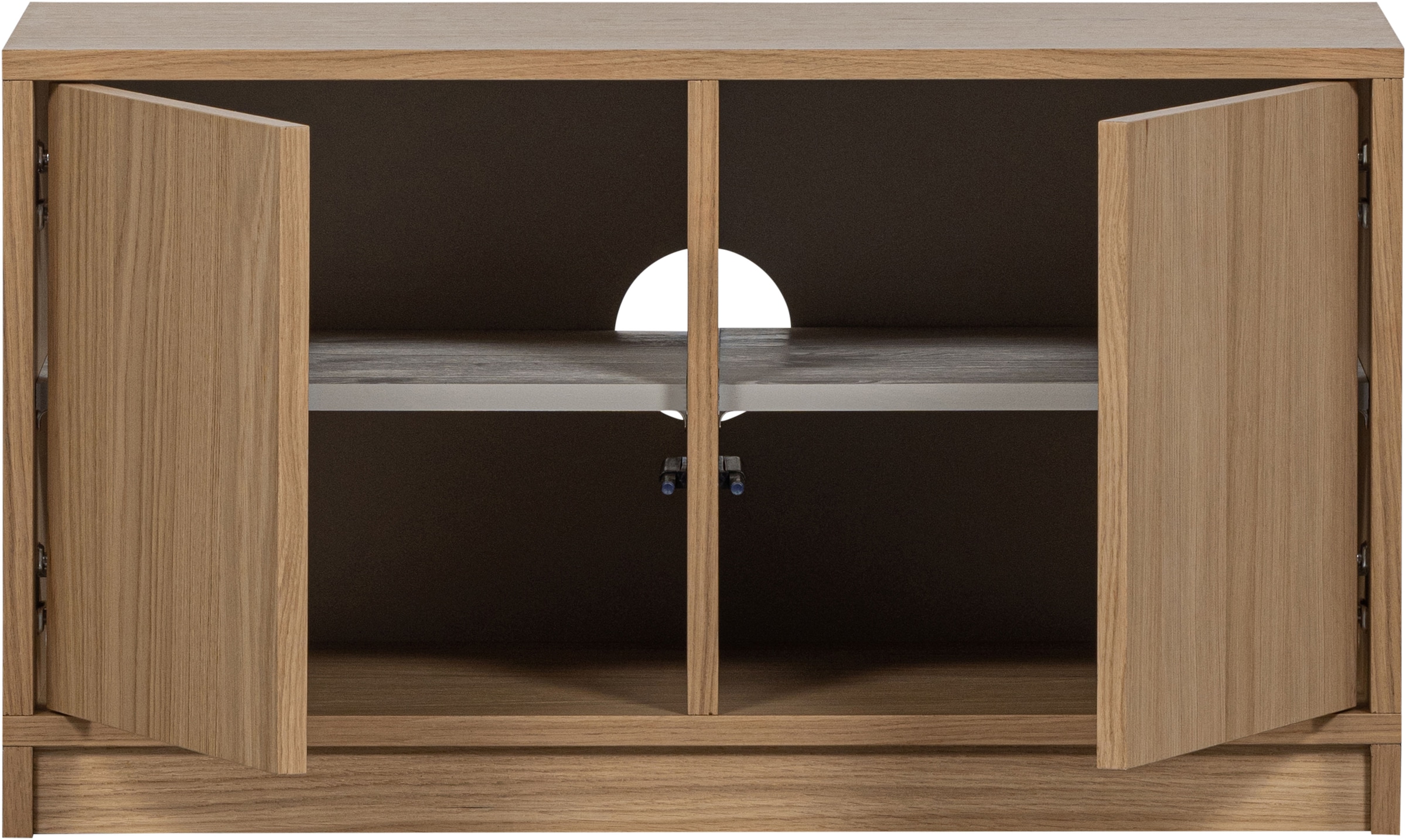 WOOOD Sideboard »Modulair mit Druckmechanismus und Eichenfurnier B 77 x T 40 x H 44 cm« Tragkraft 15 kg pro Einlegeboden, einfach zu montieren