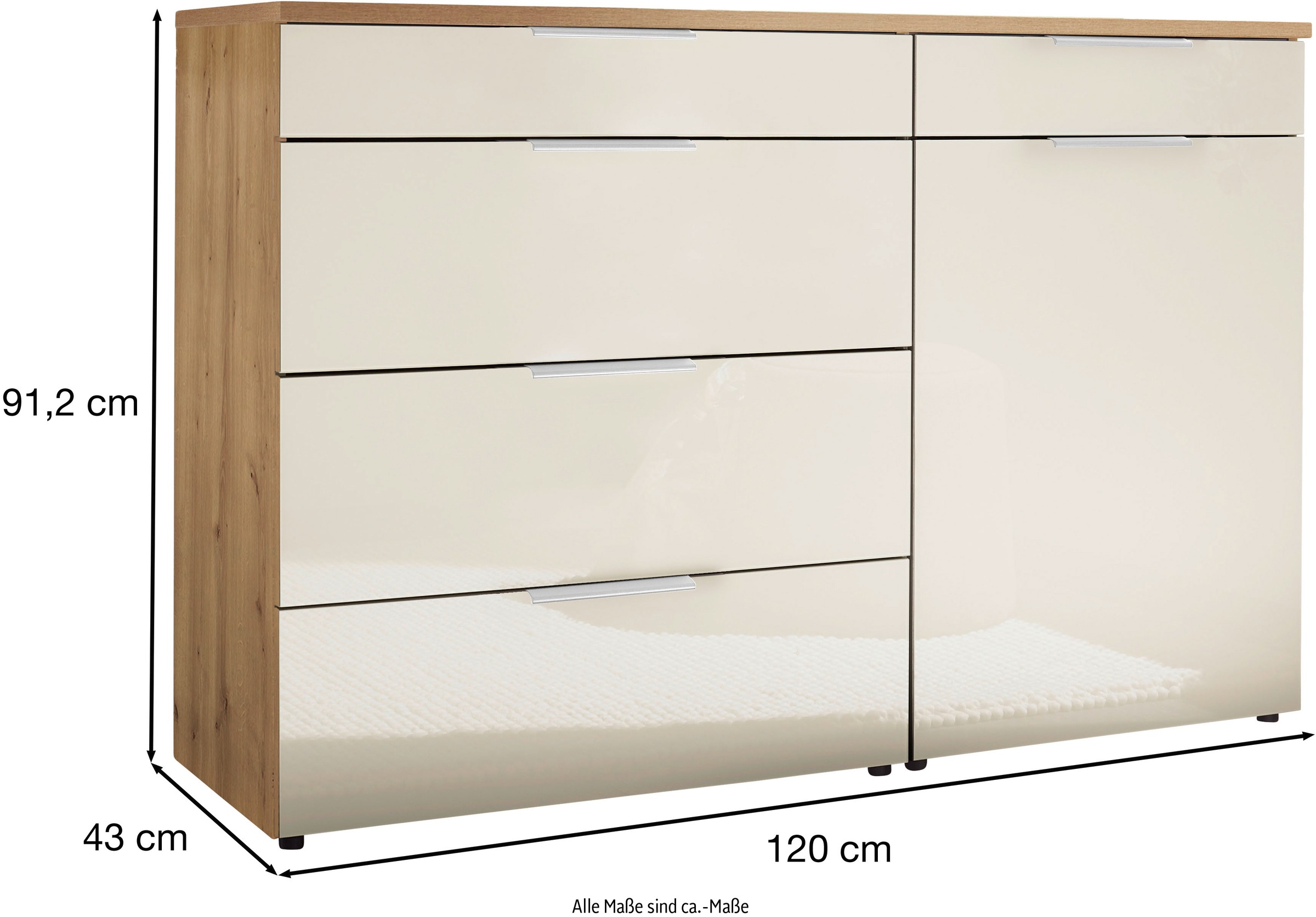 WIEMANN Commode combinée »Como« vormontiert