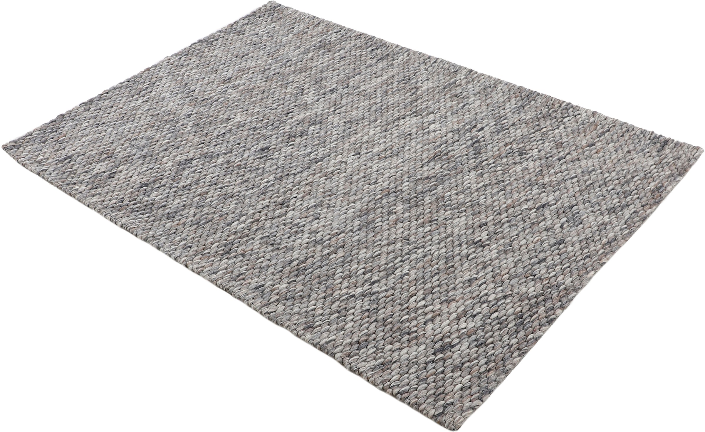 carpetfine Tapis en laine »Sina ,   auch als Läufer« Rectangulaire 14 mm Höhe Handweb Teppich, reine Wolle, meliert, handgewebt, weich & kuschelig