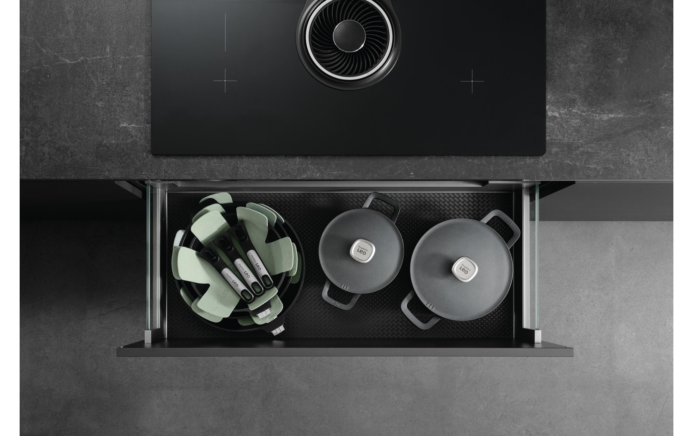 BergHOFF Bratpfanne »Leo Phantom mit abnehmbarem Griff« Aluminium