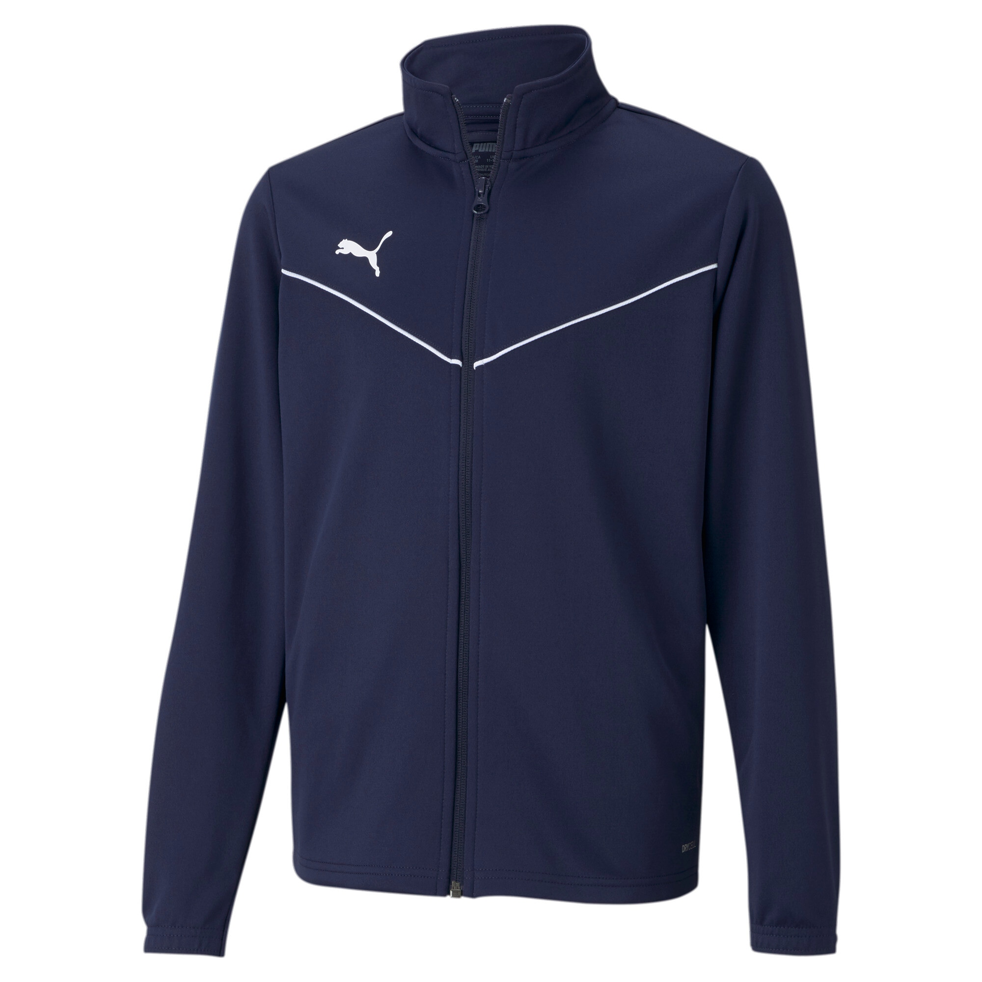 PUMA Trainingsjacke »TEAMRISE TRAINING POLY JACKET JR« ohne Kapuze für Jugendliche, mit Reissverschluss, DryCELL Technologie