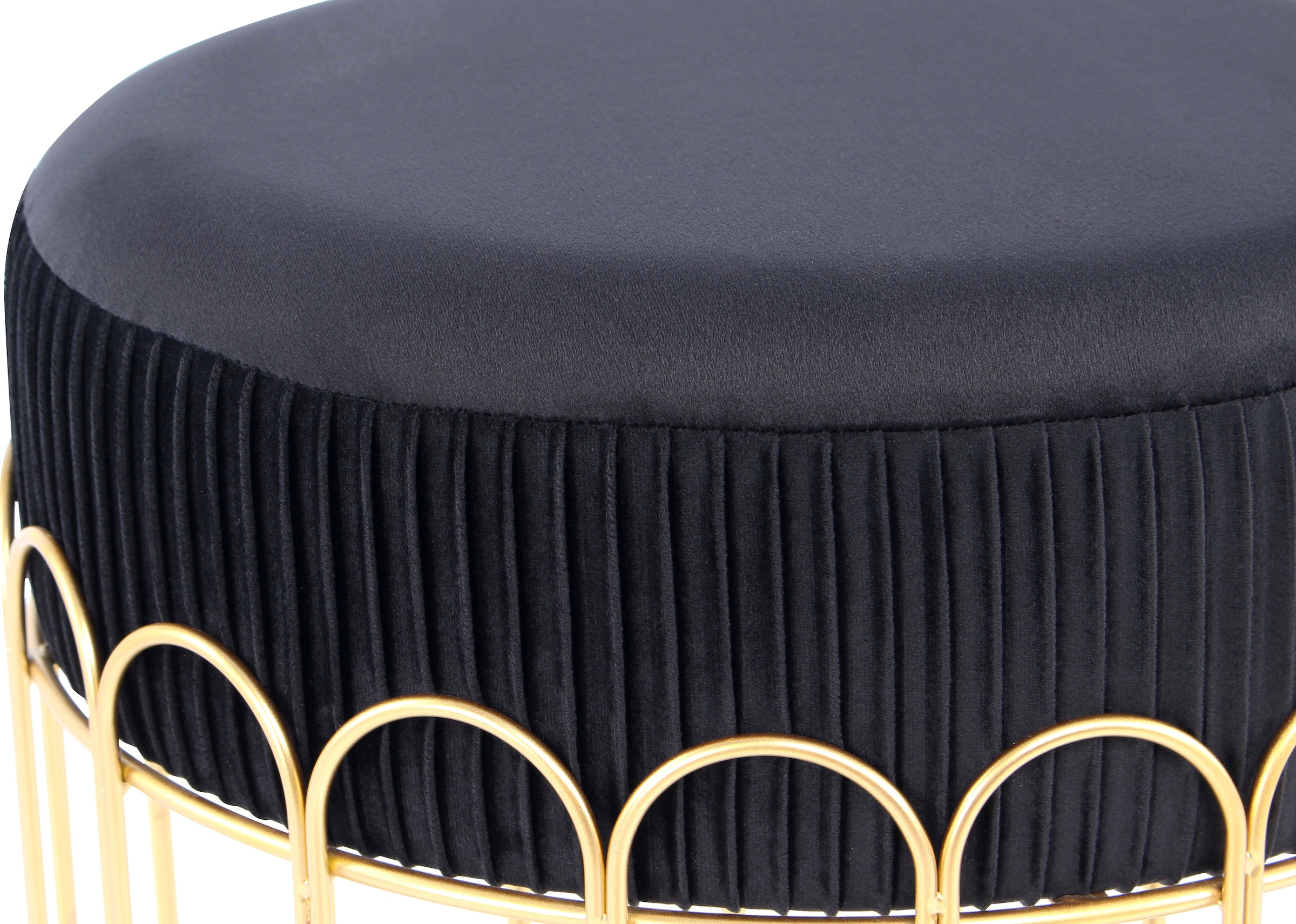 Kayoom Pouf »Hocker Cleopatra 425, Design-Hocker Sitzfläche weich gepolstert« 1 cuis tlg. samtweich, dekorativ, elegantes Design, edle Optik