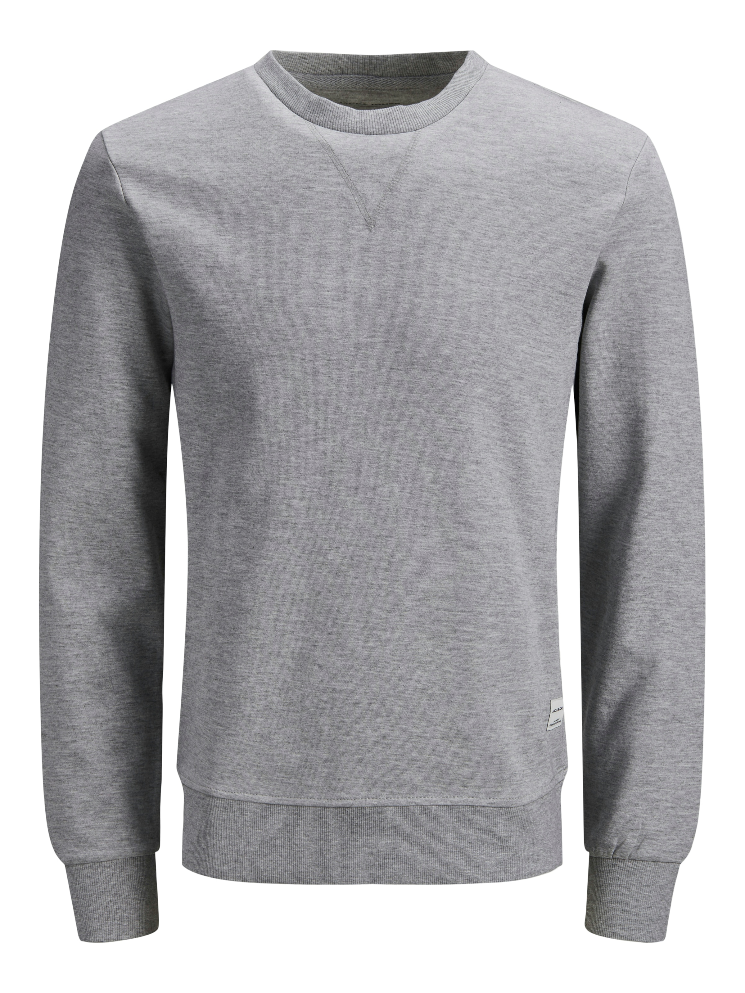 Jack & Jones Sweat-shirt »JJEBASIC mit Flaglabel und weicher Baumwollmischung«, uni, tendance, coupe regular, coton, col rond
