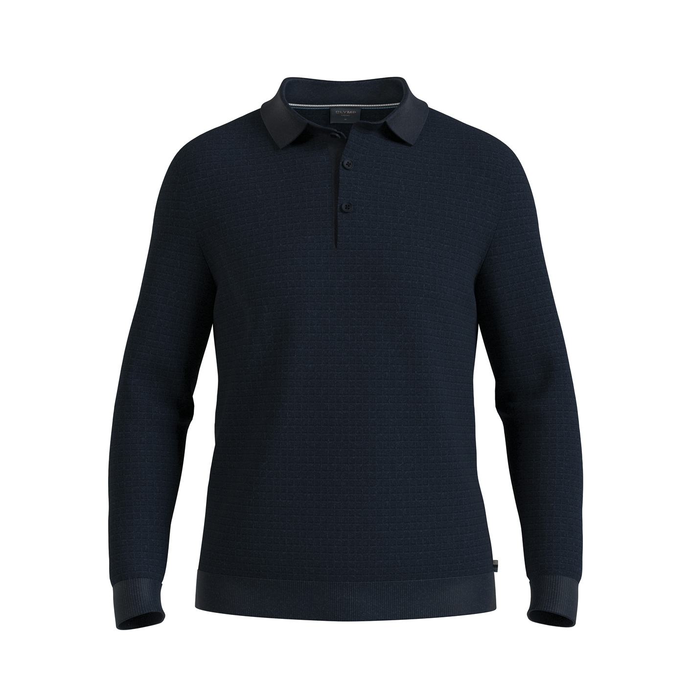 OLYMP Polokragenpullover strukturiert, normale Passform