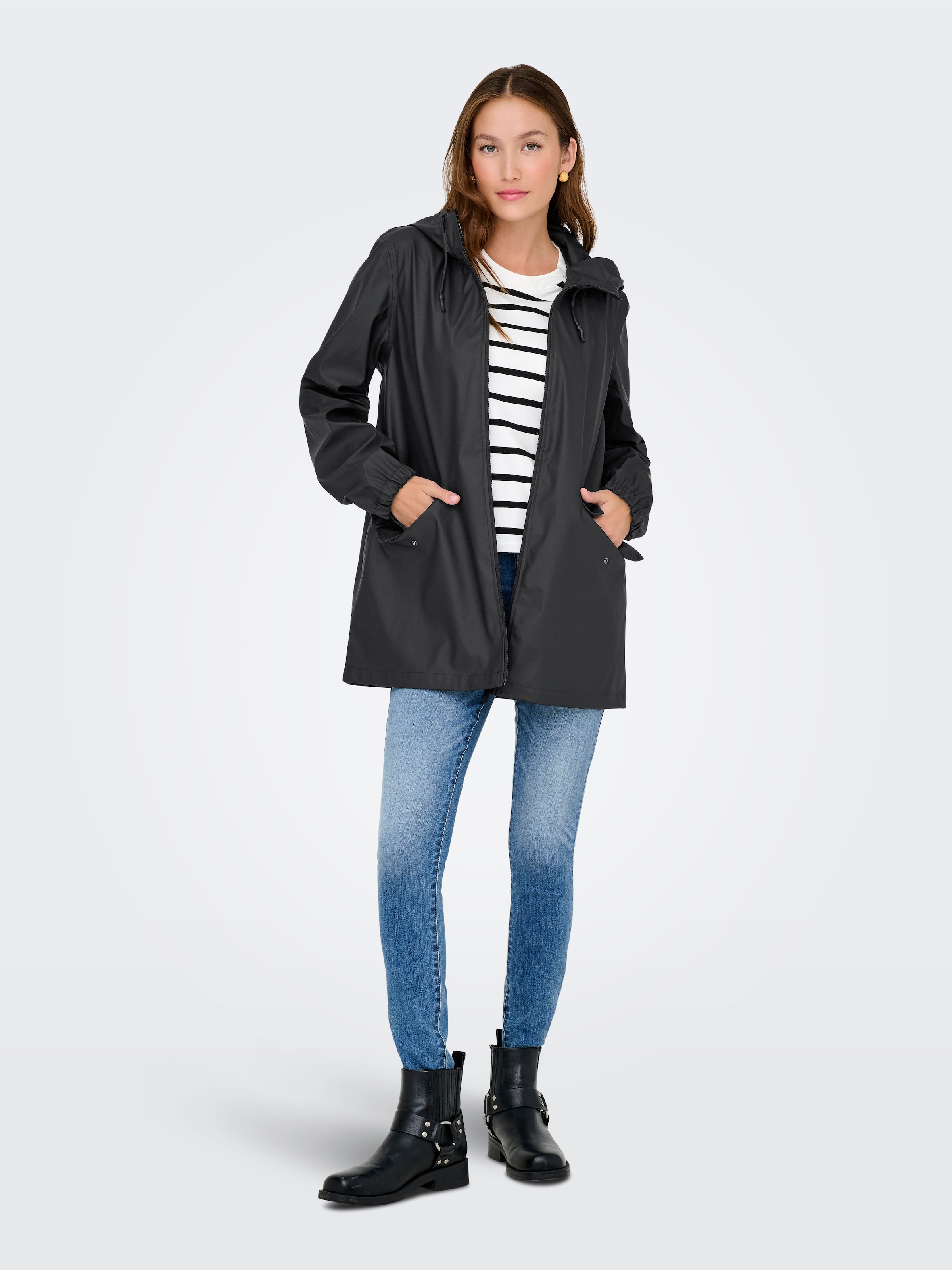 JDY Veste d'extérieur »JDYMULAN RAINCOAT OTW SIJ NOOS« mit Kapuze