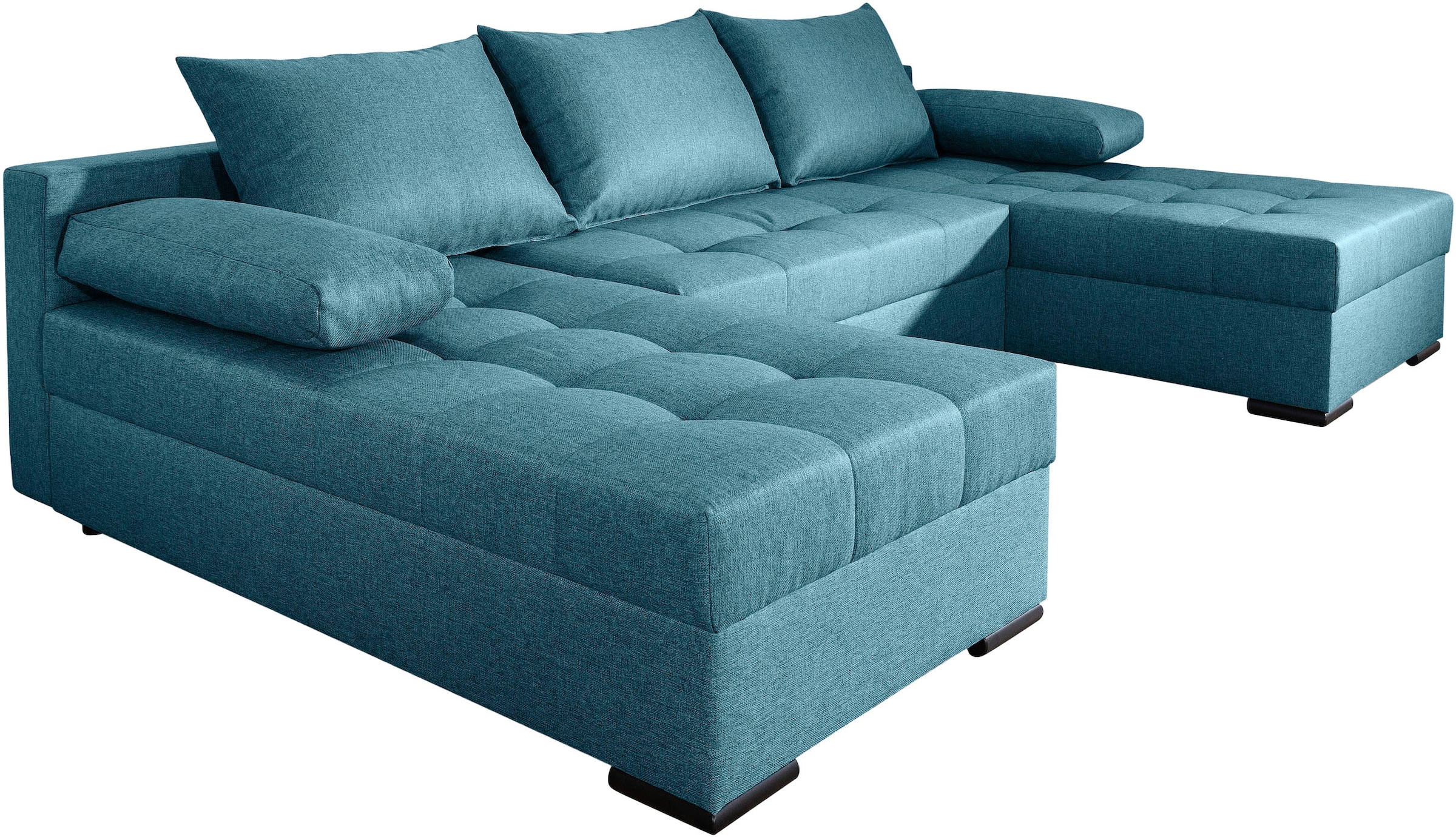 COLLECTION AB Wohnlandschaft »Josy U-Form, B: 269 cm« mit Bettfunktion & Bettkasten, Federkern