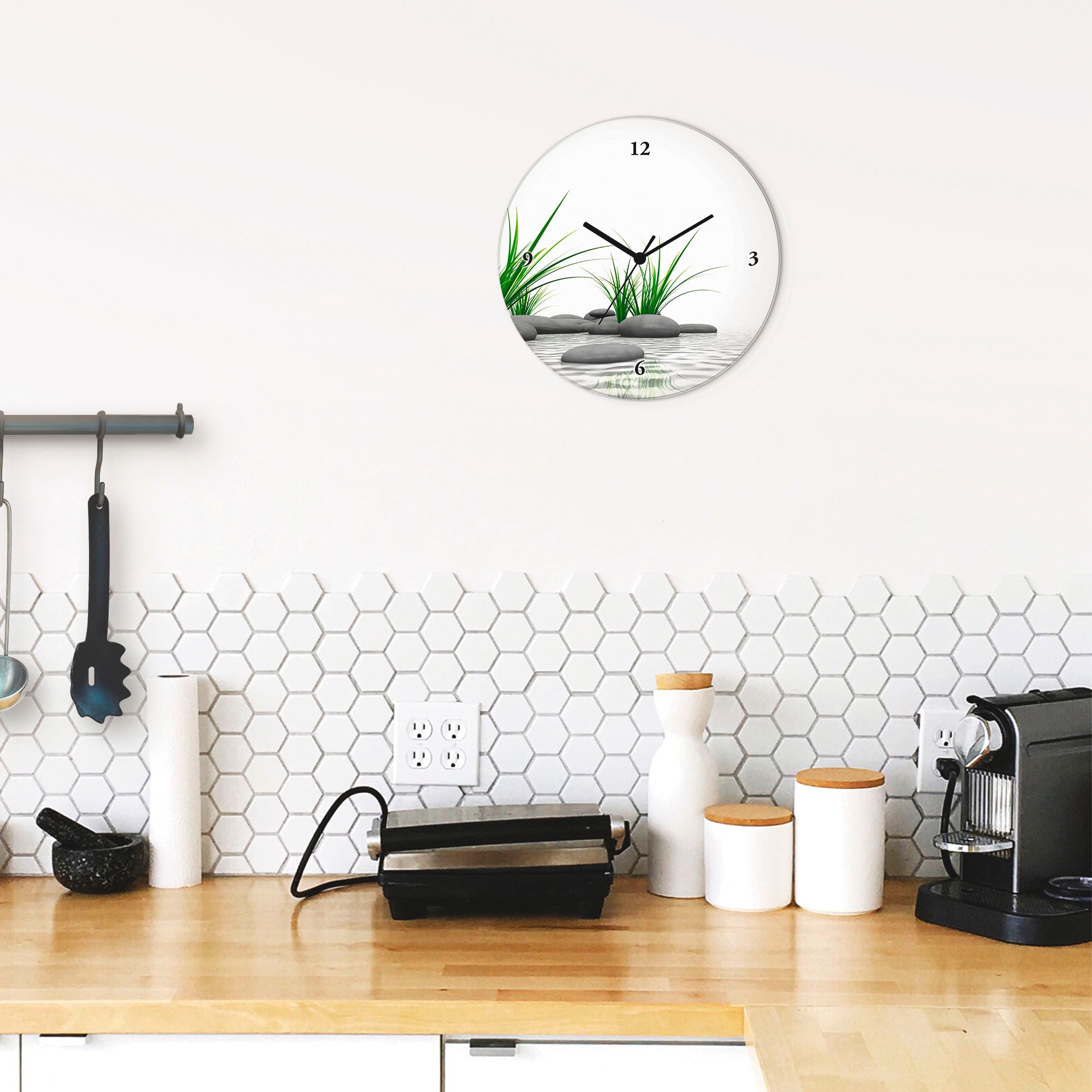 Artland Horloge murale »3 D Steine« wahlweise mit Quarz- oder Funkuhrwerk, lautlos ohne Tickgeräusche