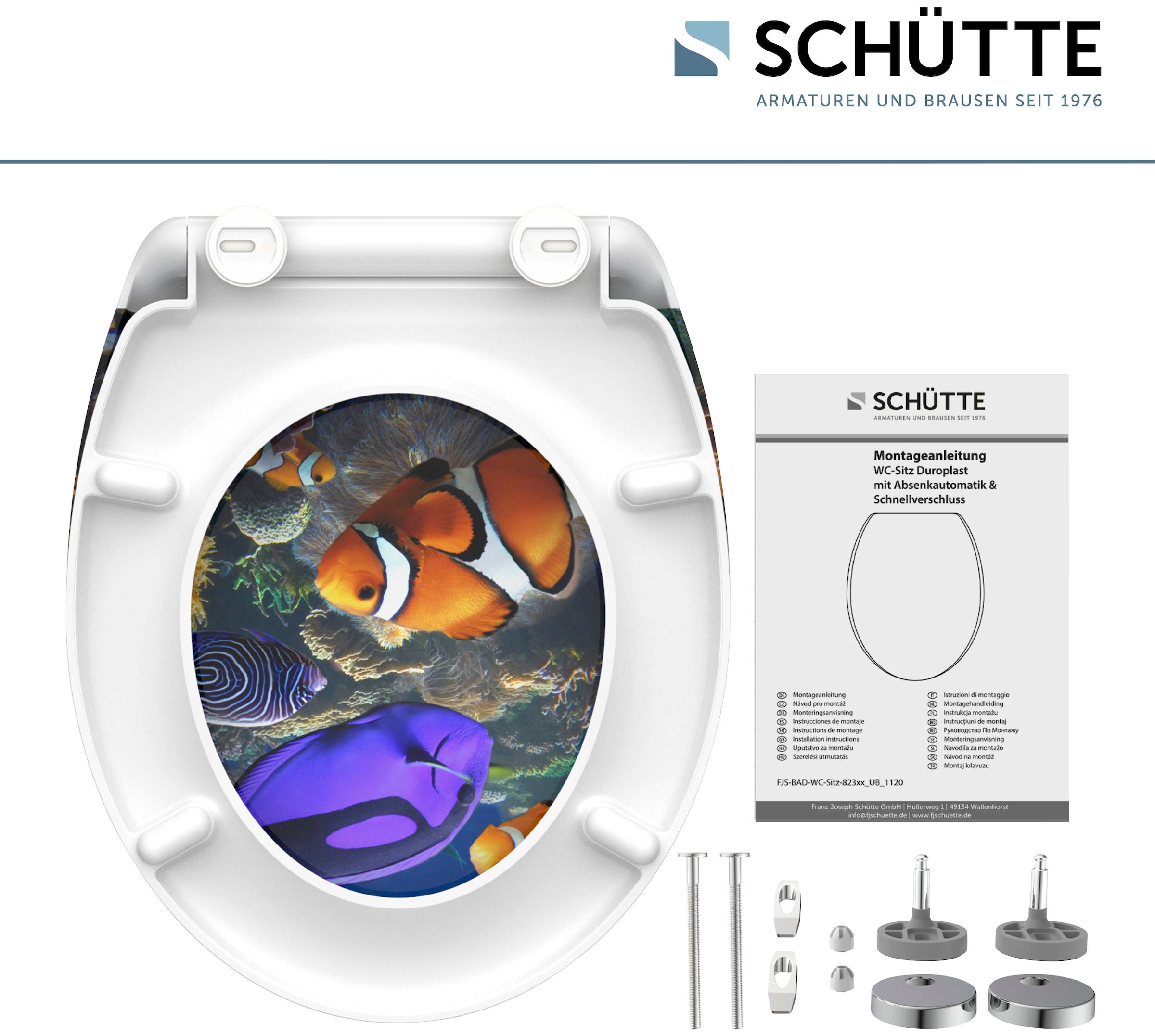 Schütte WC-Sitz »SEA LIFE« bruchsicher und kratzfest, Absenkautomatik, Standardmass