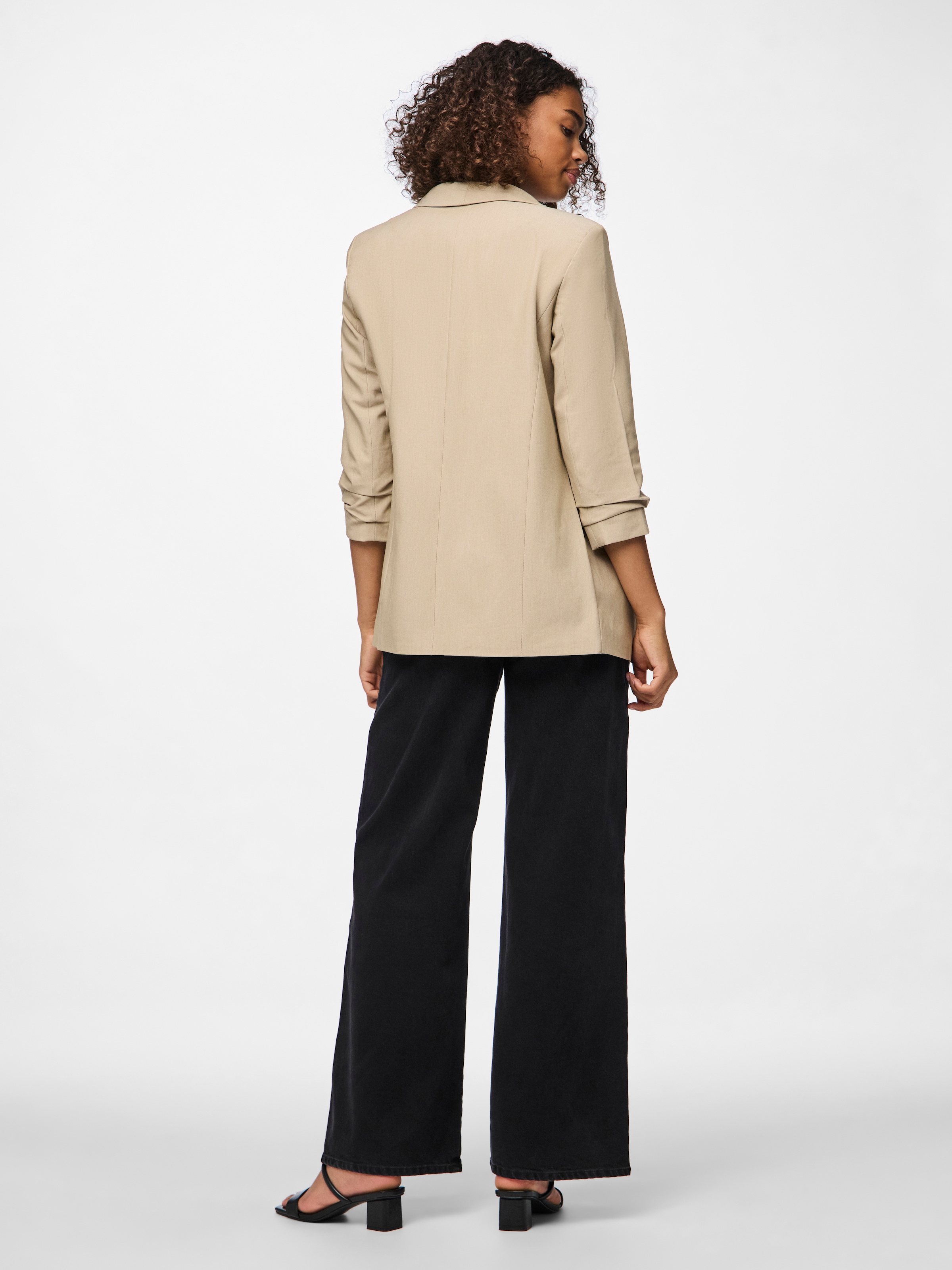 pieces Blusenblazer »PCBOSELLA 3/4 BLAZER NOOS« Materialmix, regular fit