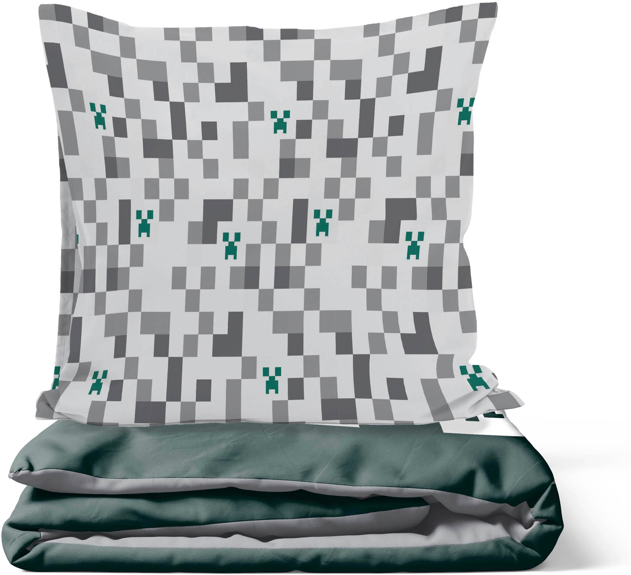 Minecraft Linge de lit pour enfants »Minecraft Creeper« 2 100% coton