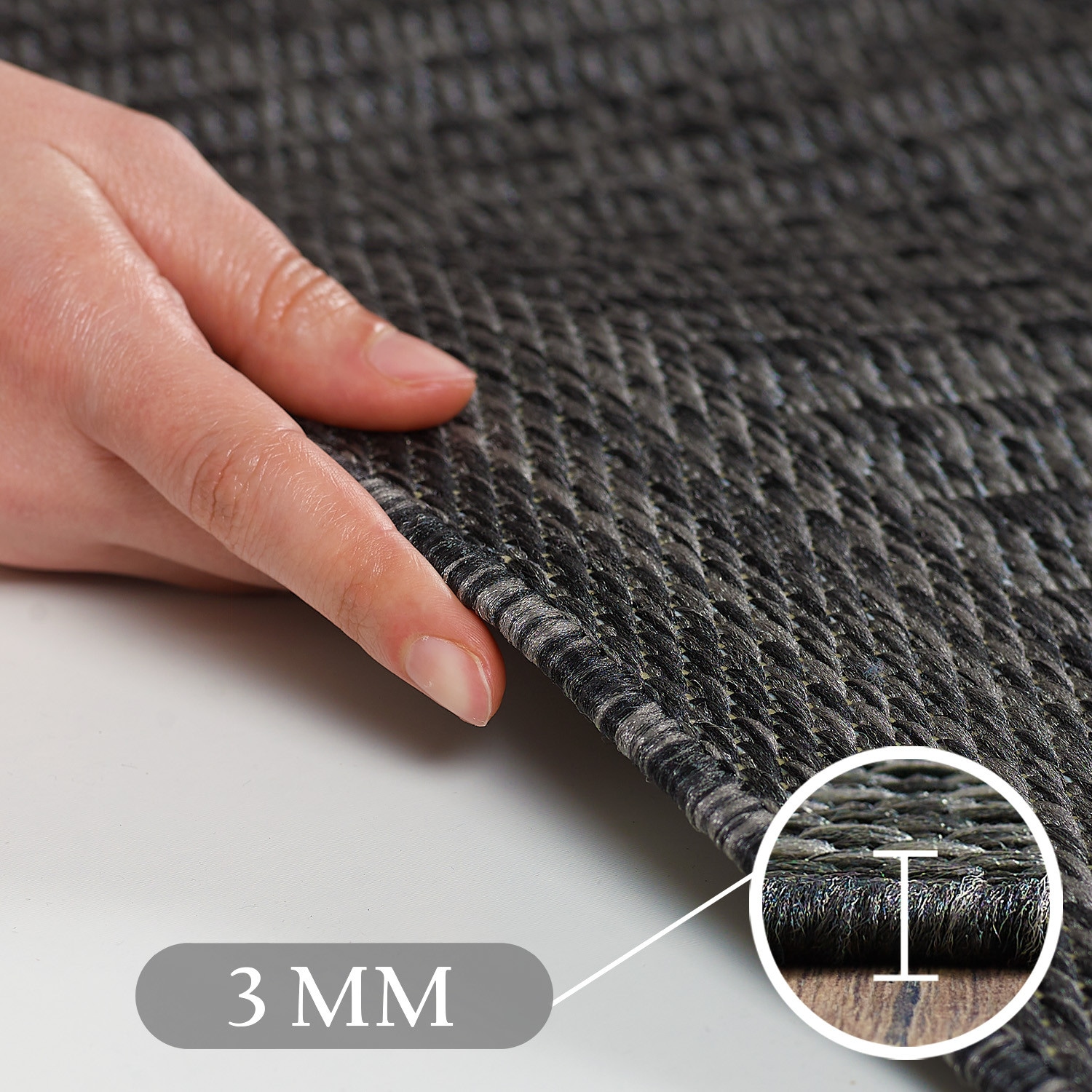 Ayyildiz Teppiche Tapis d'extérieur »GIZA 1410 , auch als Läufer und Rund« Rectangulaire 3 mm Höhe couloir, intérieur et extérieur, résistant aux intempéries, déperlant, robuste