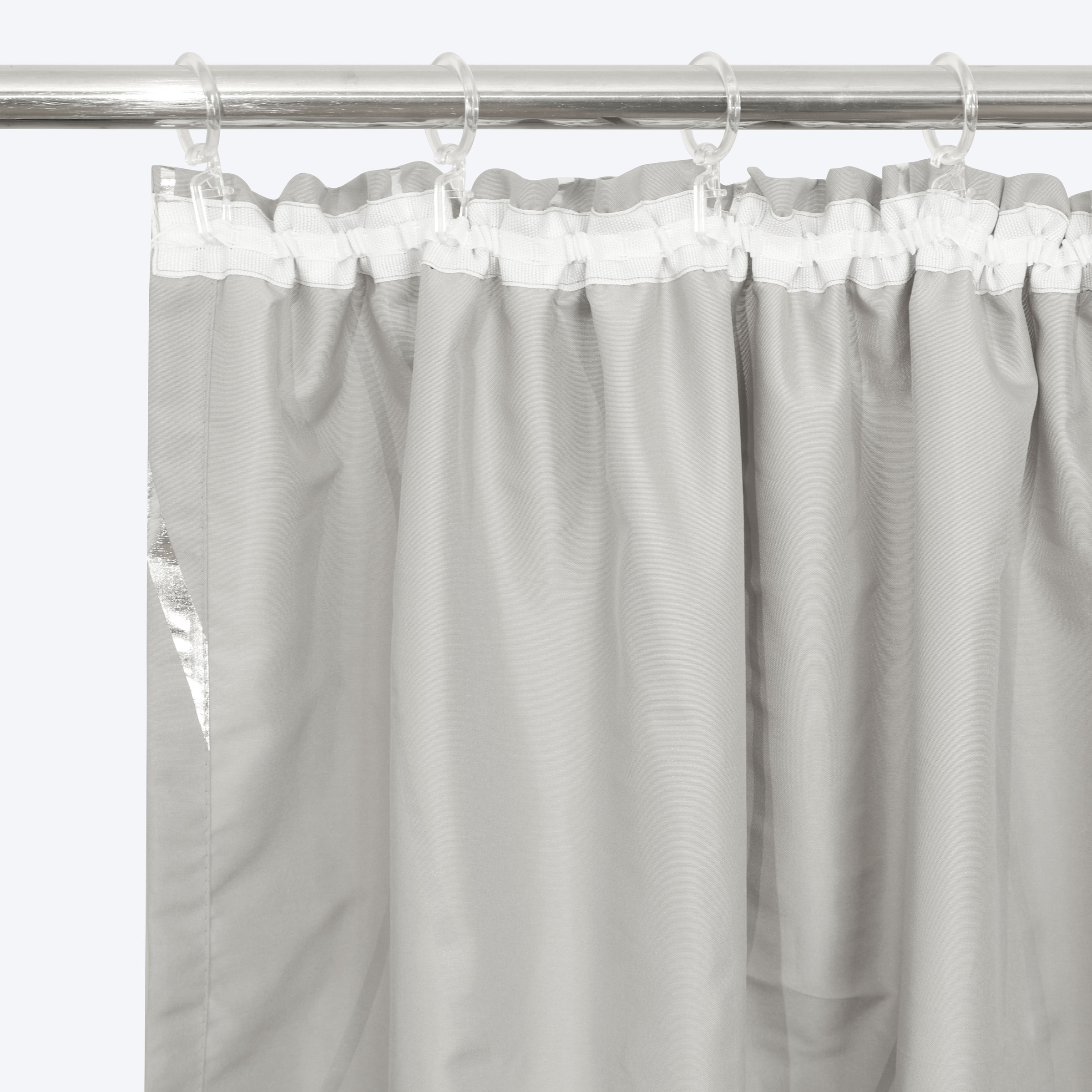 GOODproduct Gardine »Quinnton« Kräuselband 2 Stk. tlg. Metallic‑Akzenten, Kräuselband, schöner Stoff, mittelleicht