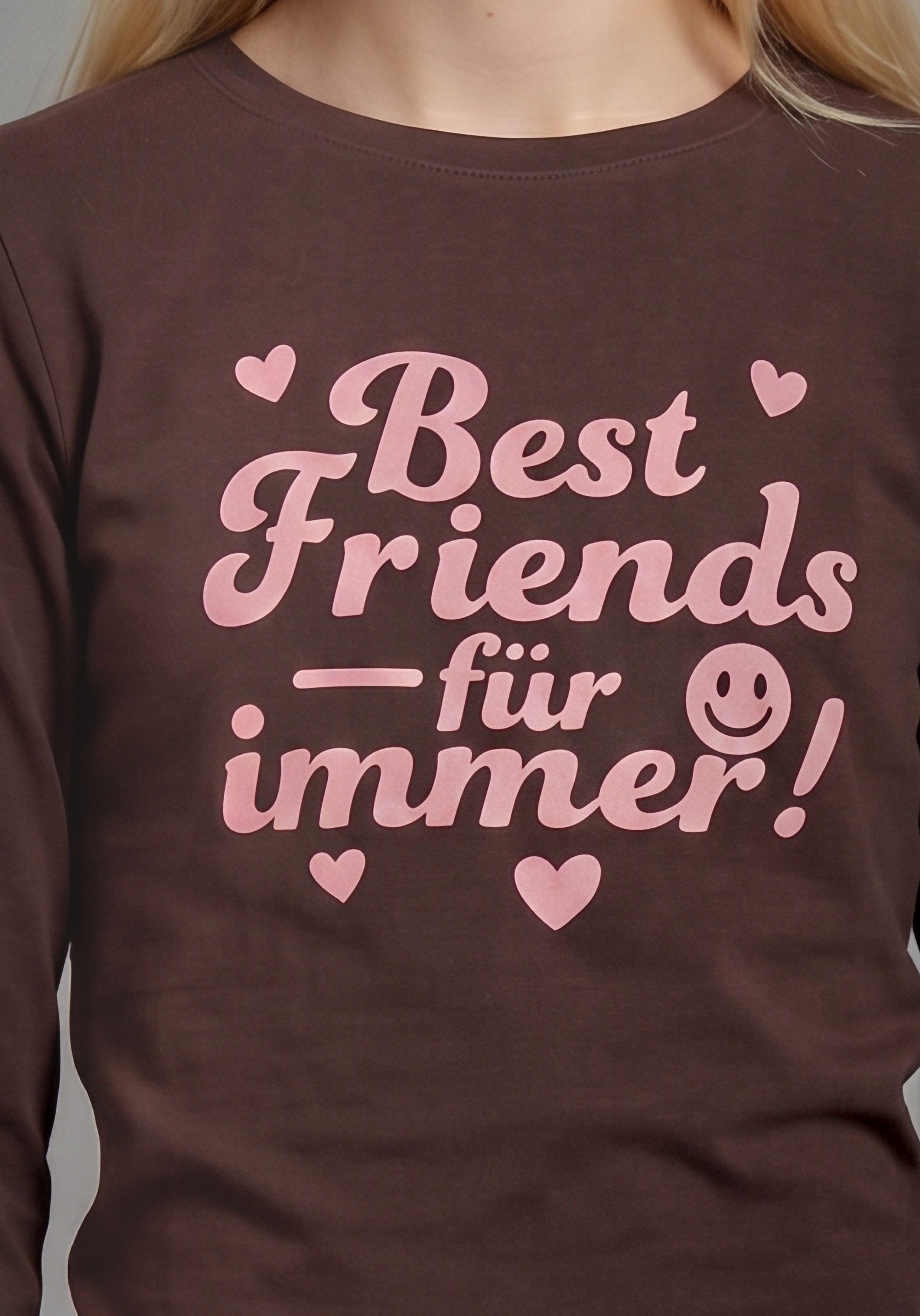 KIDSWORLD T-shirt à manches longues »Slogan Shirt: BEST FRIENDS - für immer!« coupe mi-hanche, manches longues, style basique