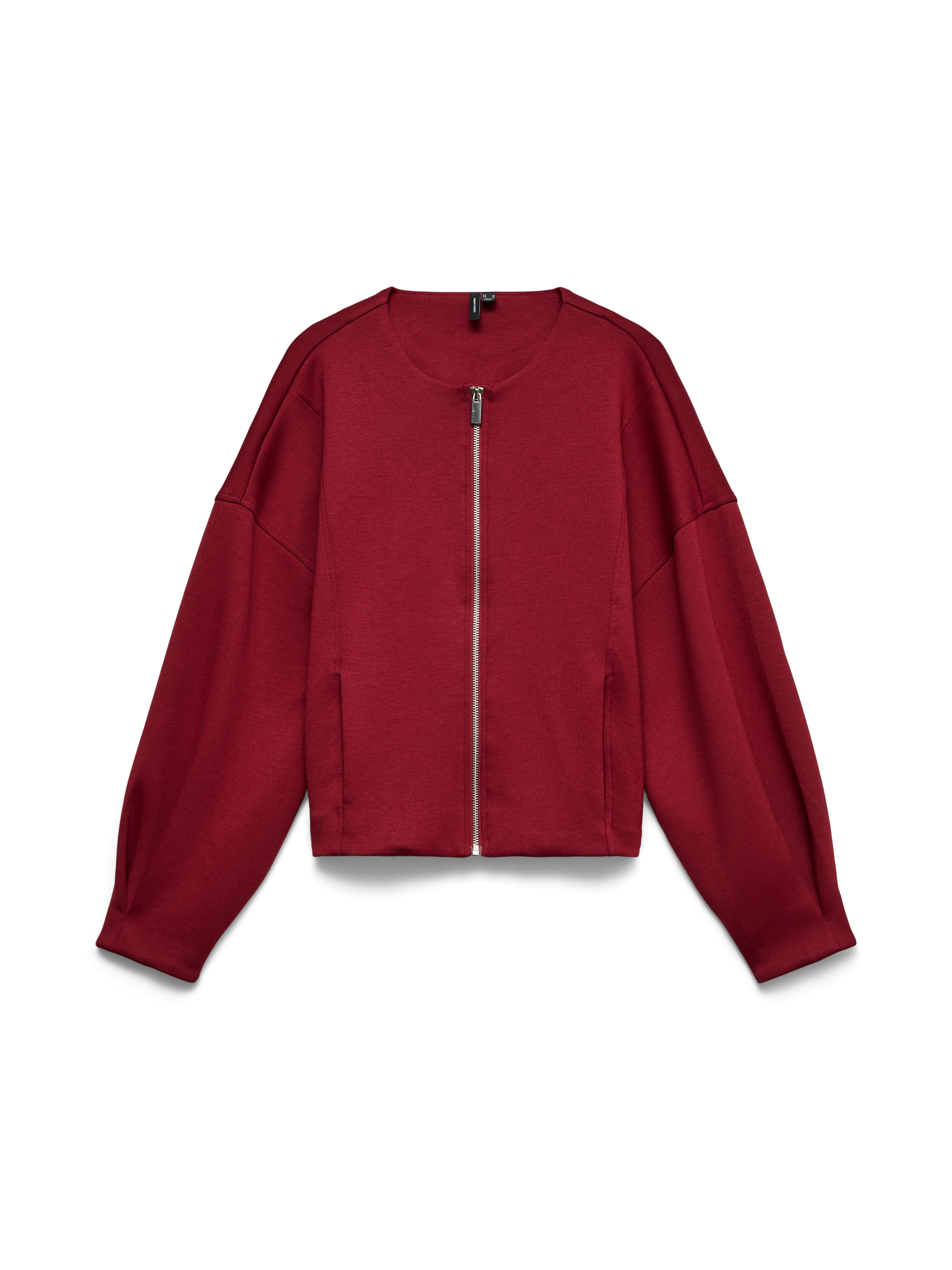 Vero Moda Veste courte »VMUMA LS O-NECK ZIP BOMBER JRS« mélange de matières, coupe ample