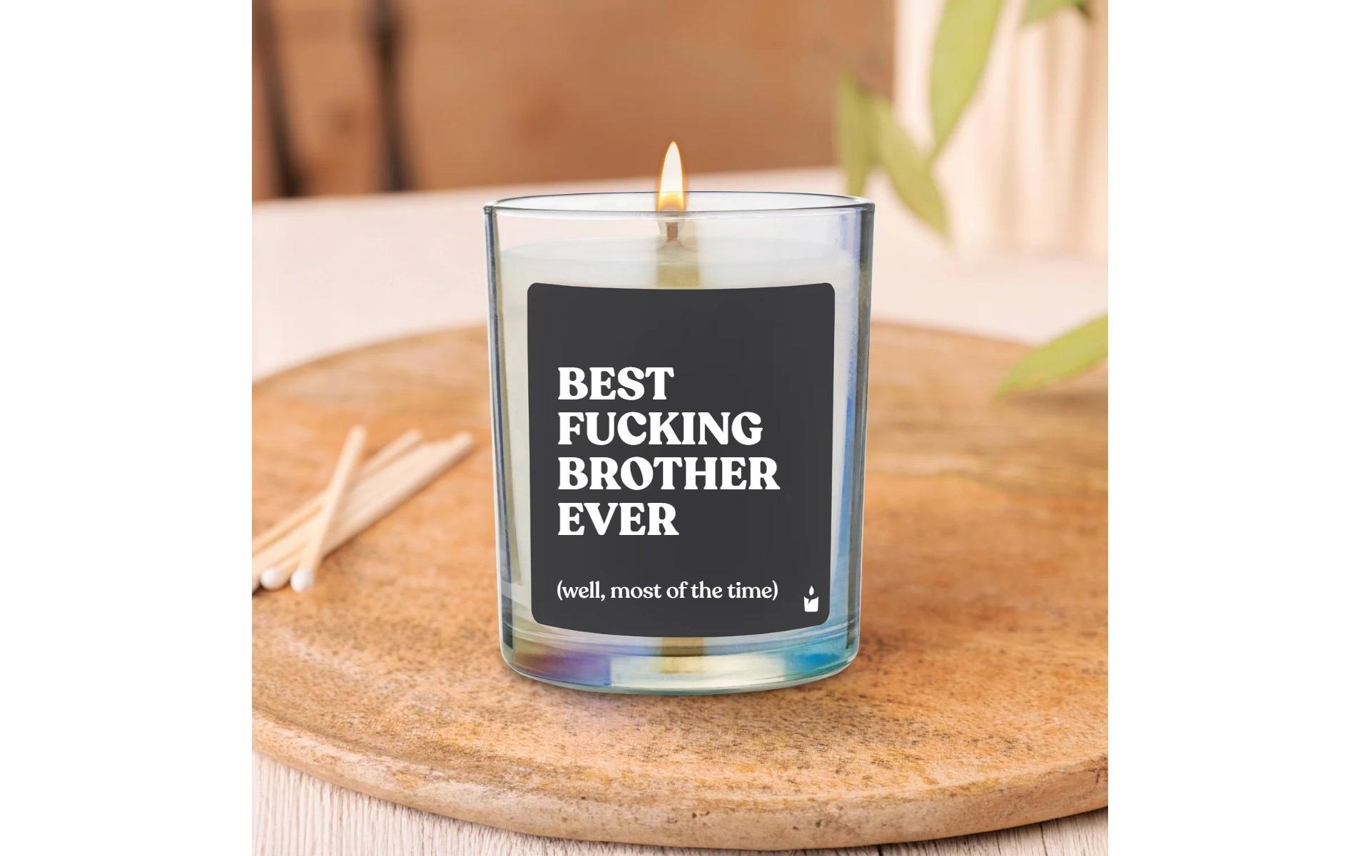   Bougie parfumée »ChattyCandles Best fucking brother ever 6,7 x 8 cm«