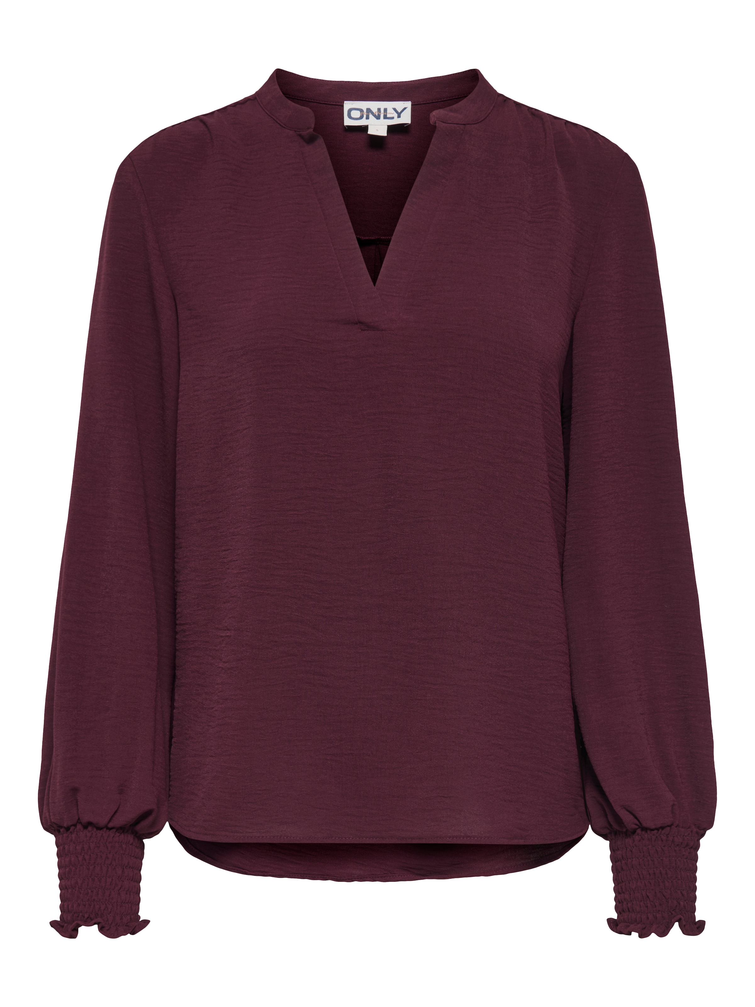 ONLY Chemisier »ONLMETTE V-NECK LS SMOCK TOP NOOS WVN« fibre synthétique, coupe régulière