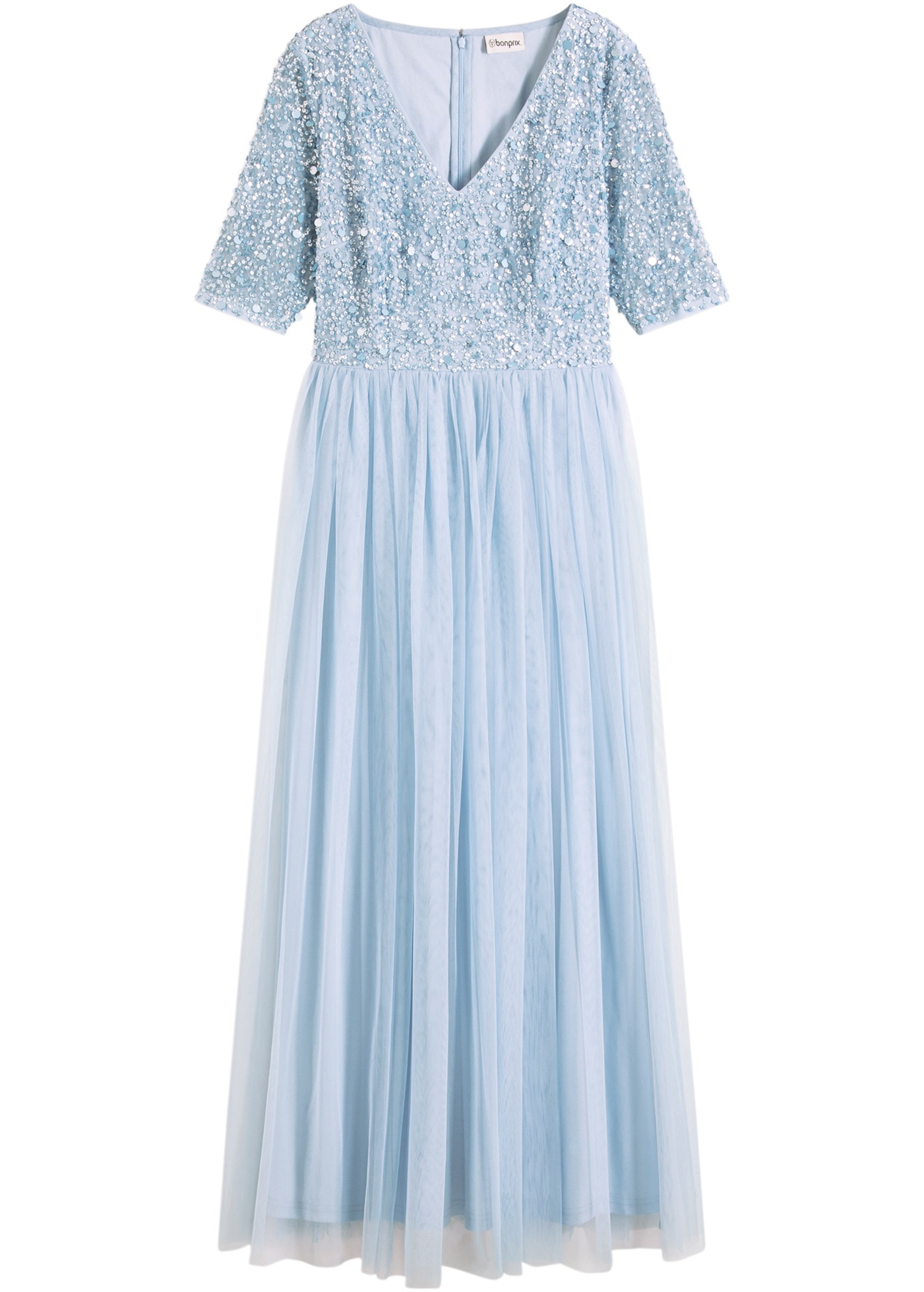 bonprix Abendkleid für festliche Anlässe, mit Tüll-Rock und Pailletten im Oberteil