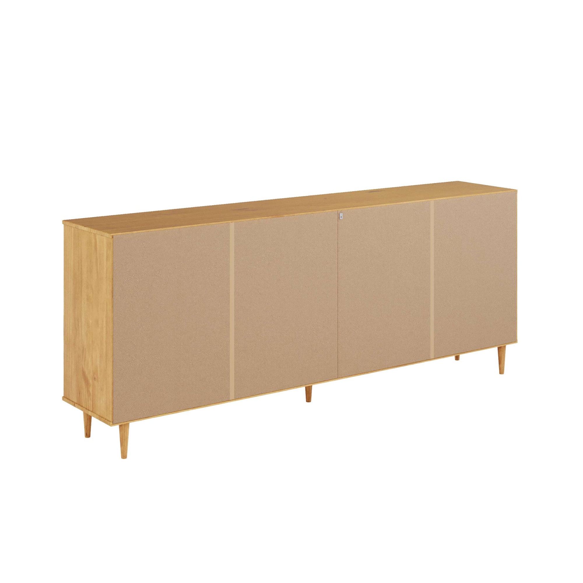 GOODproduct Buffet »Malmedy Front mit gefrästen Rillen« commode en pin massif, ouverture par pression, FSC, largeur 200 cm