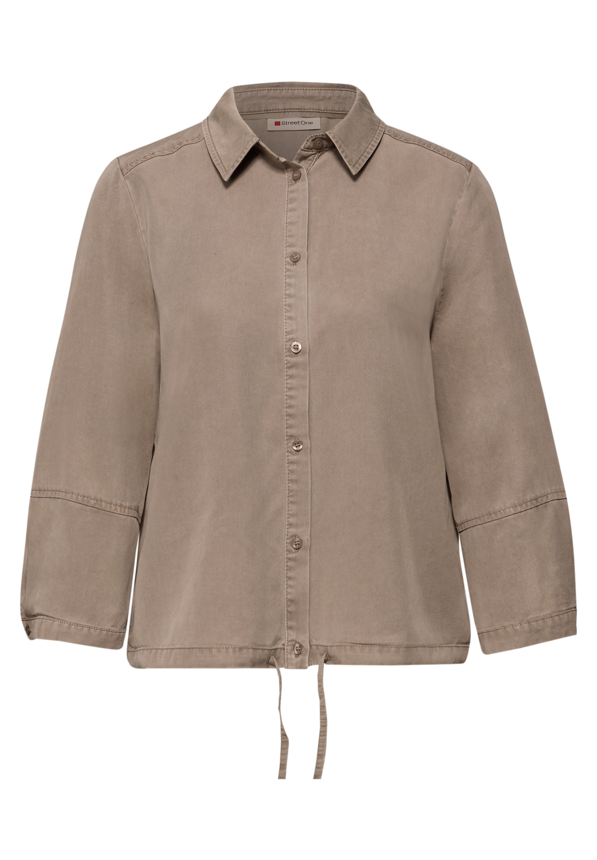 STREET ONE Blouse chemise im Washed-Look, 3/4-Arm