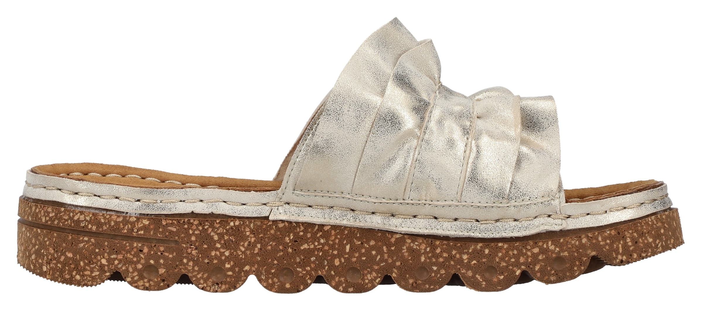 Rieker Pantolette  Sommerschuh, Strandschuh, Hausschuh mit modischer Plateausohle