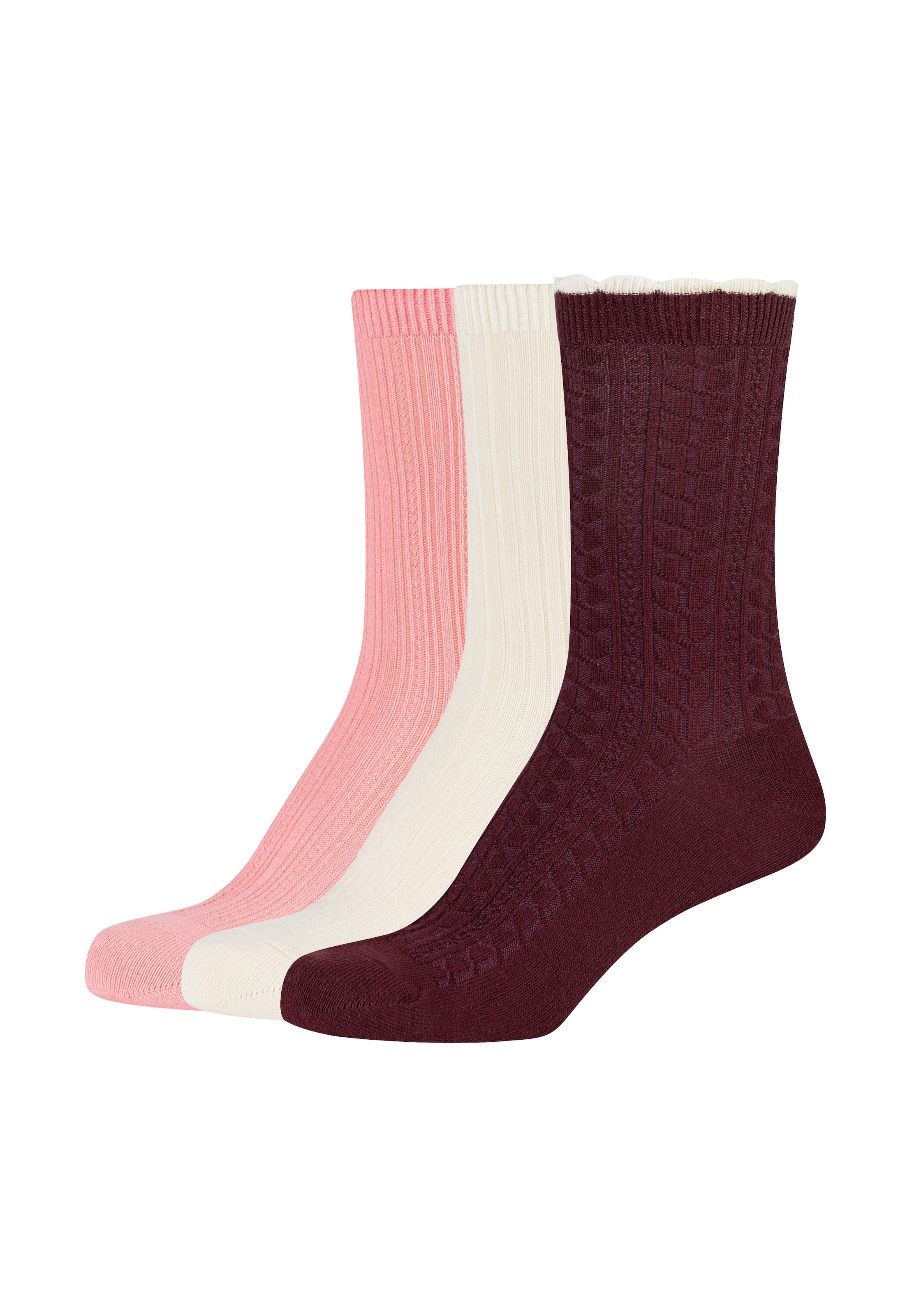 Camano Chaussettes 3 paires,  mit weichem Rippbund