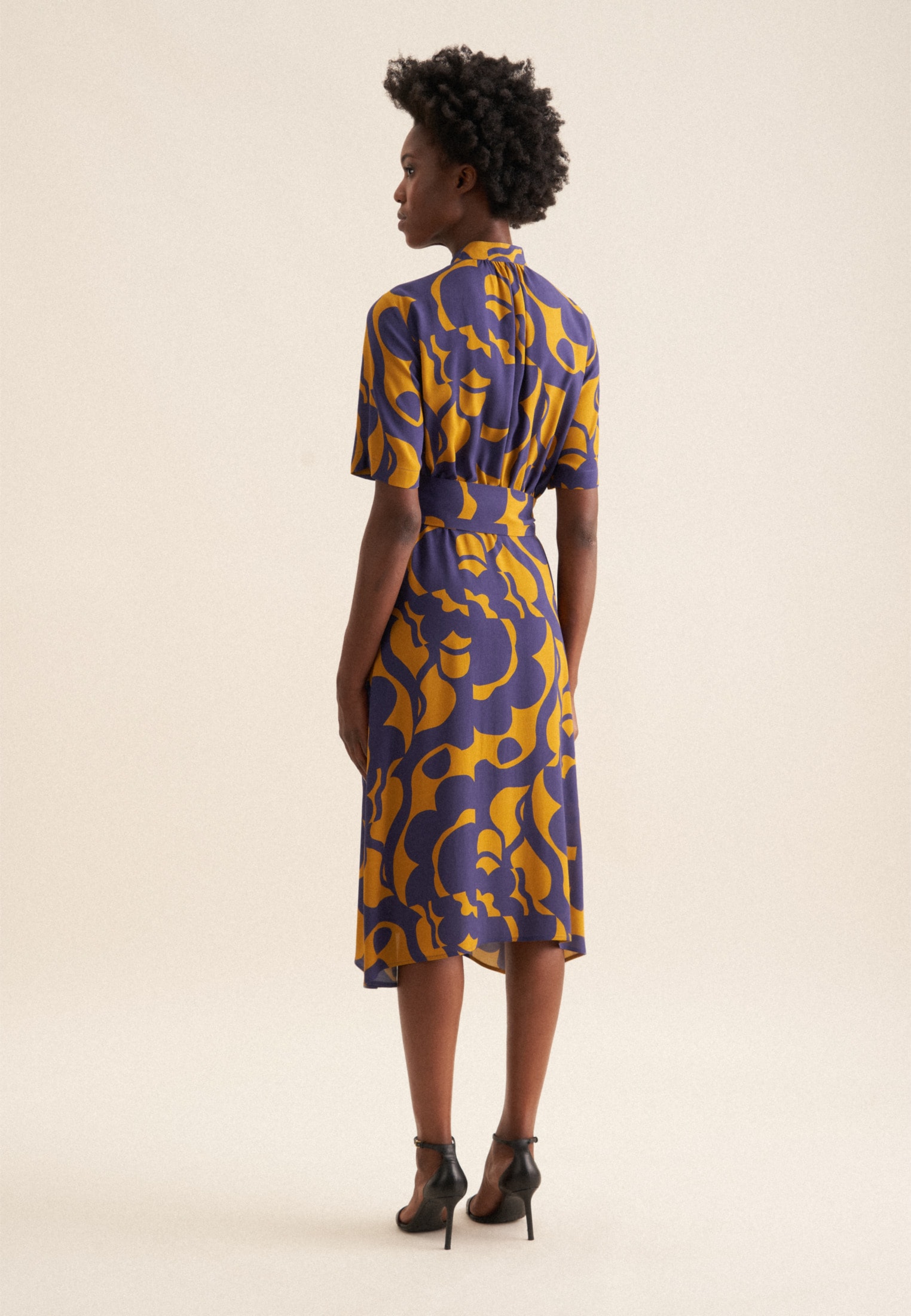 seidensticker Sommerkleid »Schwarze Rose« 1/2 Rundhals Geometrische Muster