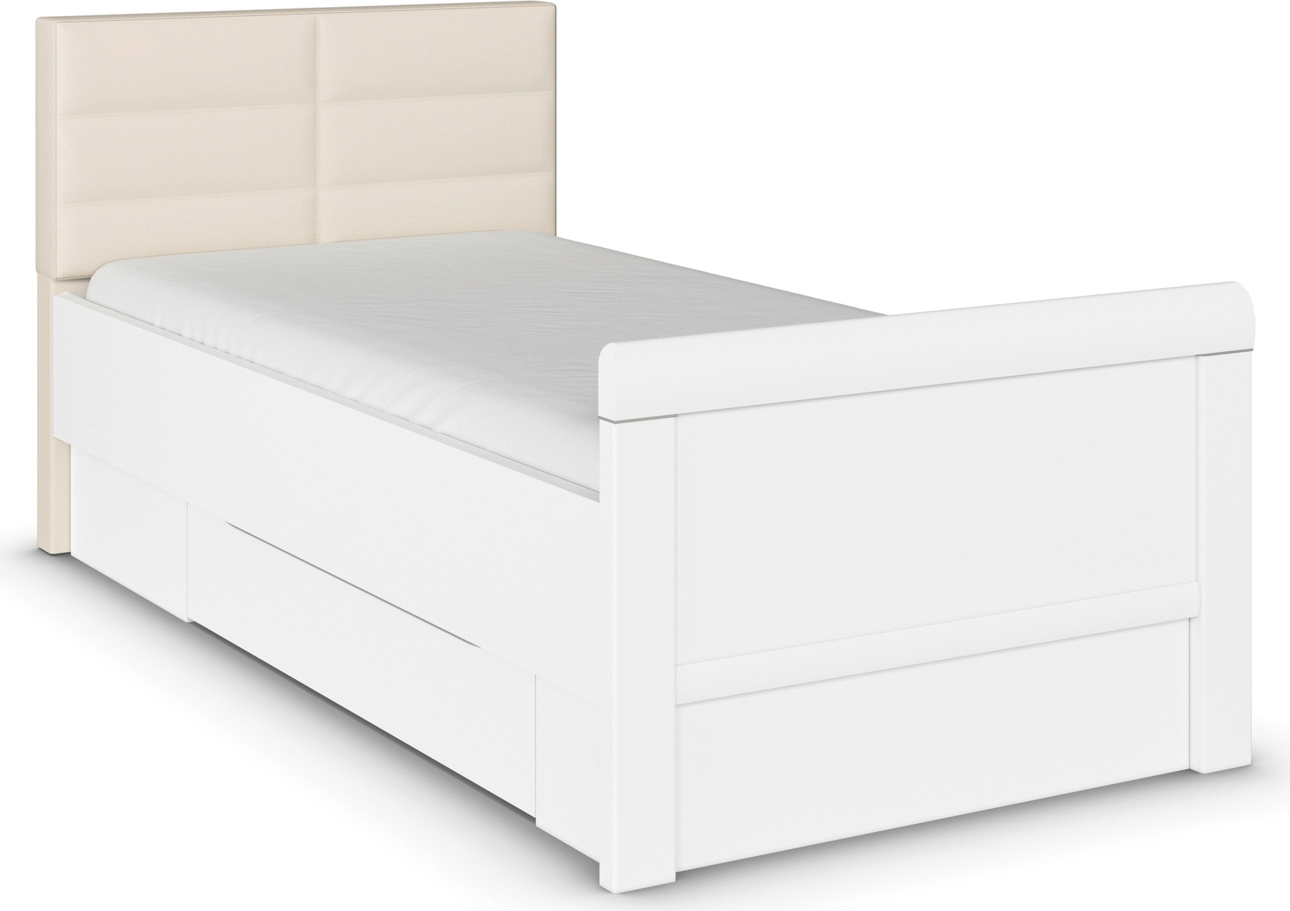 rauch Lit de rangement »Bett Einzelbett Stollenbett Bettkästen EVELYN« à hauteur confortable avec tête de lit rembourrée et tiroirs MADE IN GERMANY
