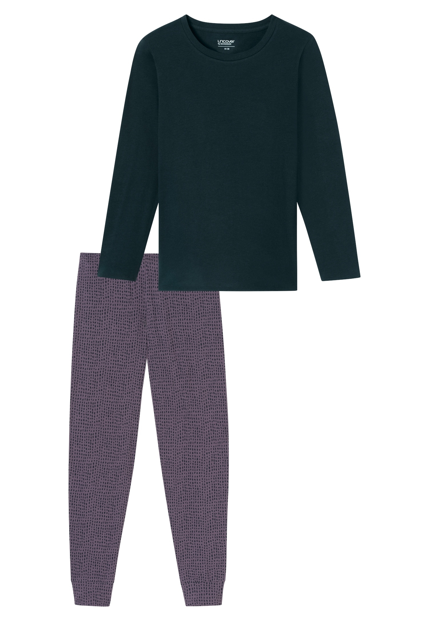 uncover by SCHIESSER Schlafanzug »Uncover Nightwear« 2 tlg. Baumwolle, Single Jersey-Qulität, langärmelig, bequem, atmungsaktiv