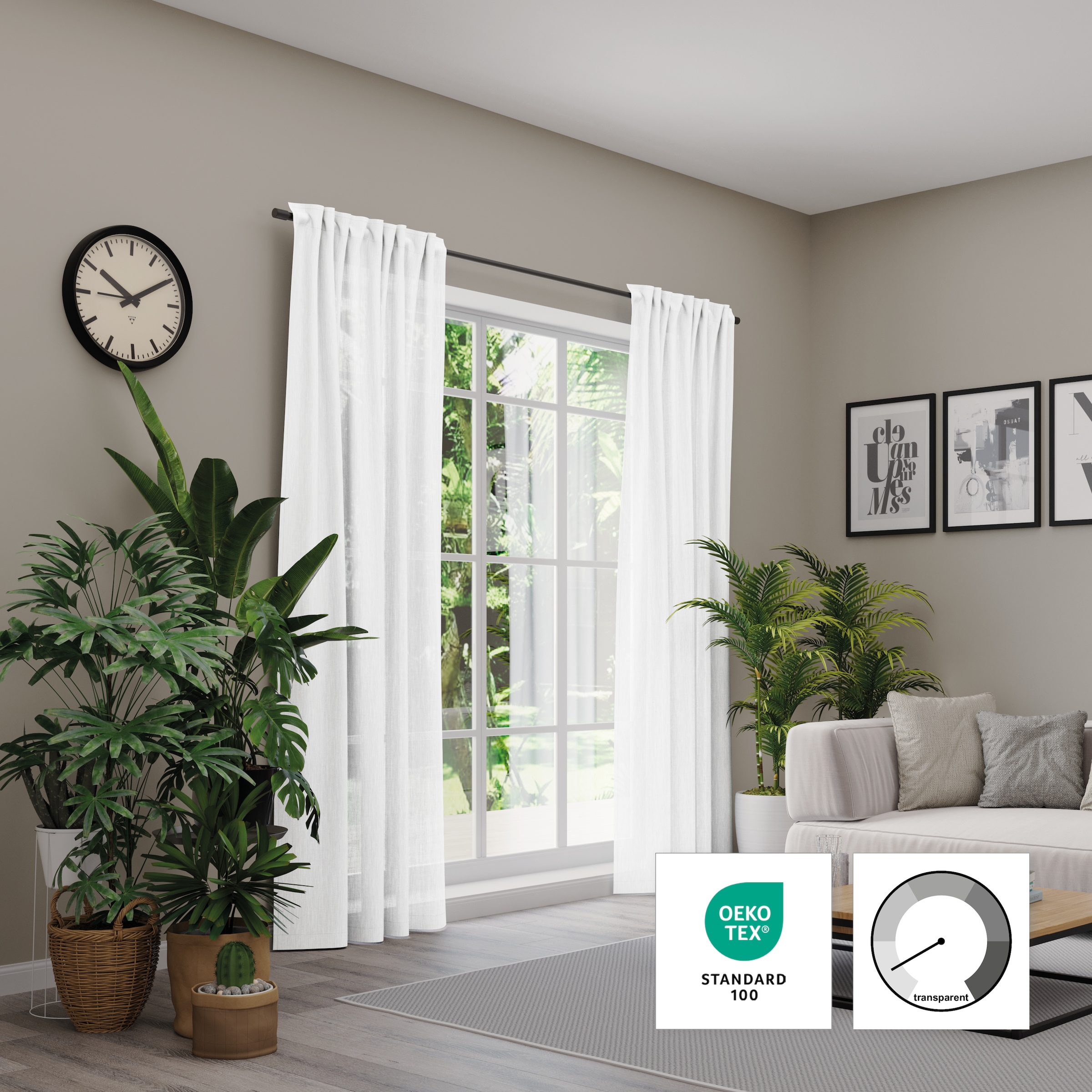 Neutex for you! Vorhang »Libre-ECO« Multifunktionsband 1 Stk. tlg. nach Mass